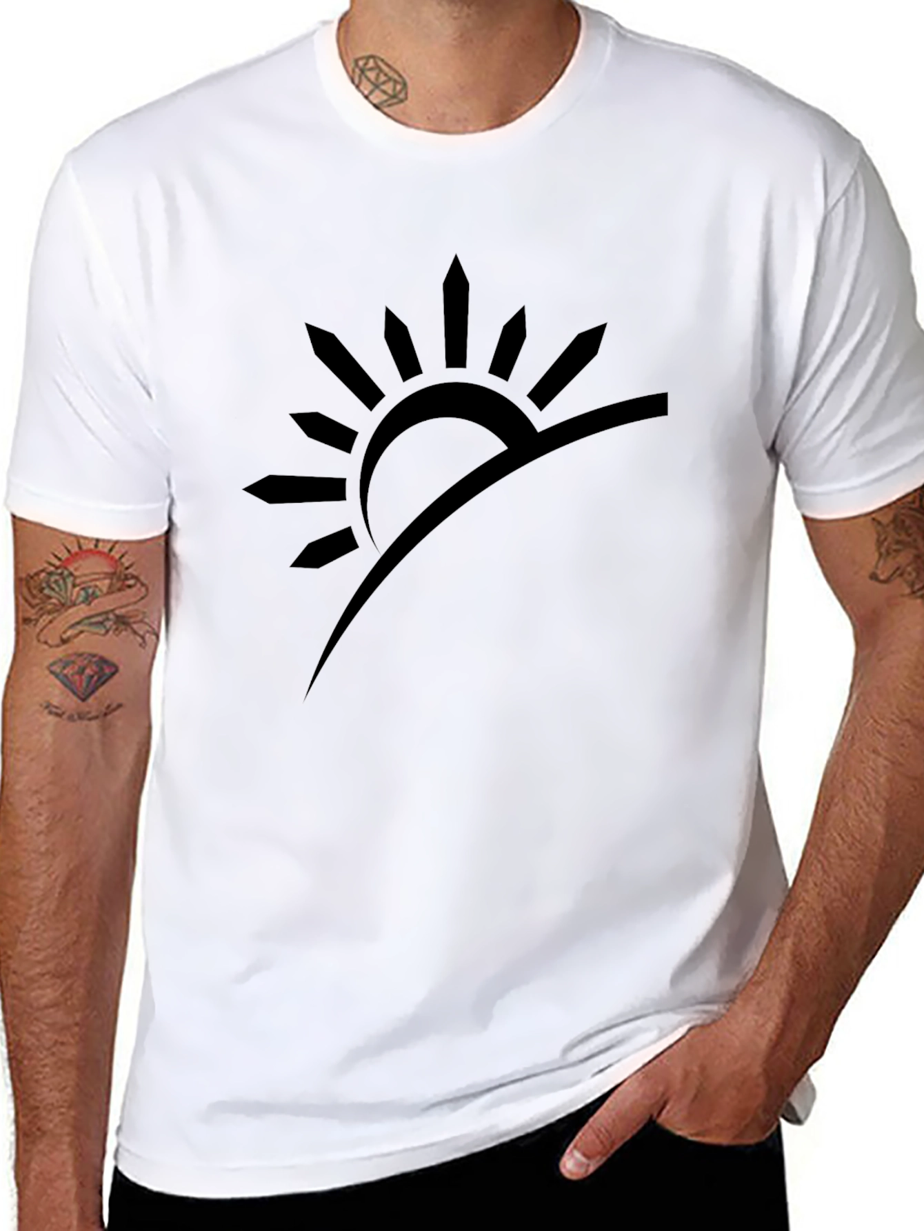 Sunrise Graphic Tee - Modern Minimalist Style