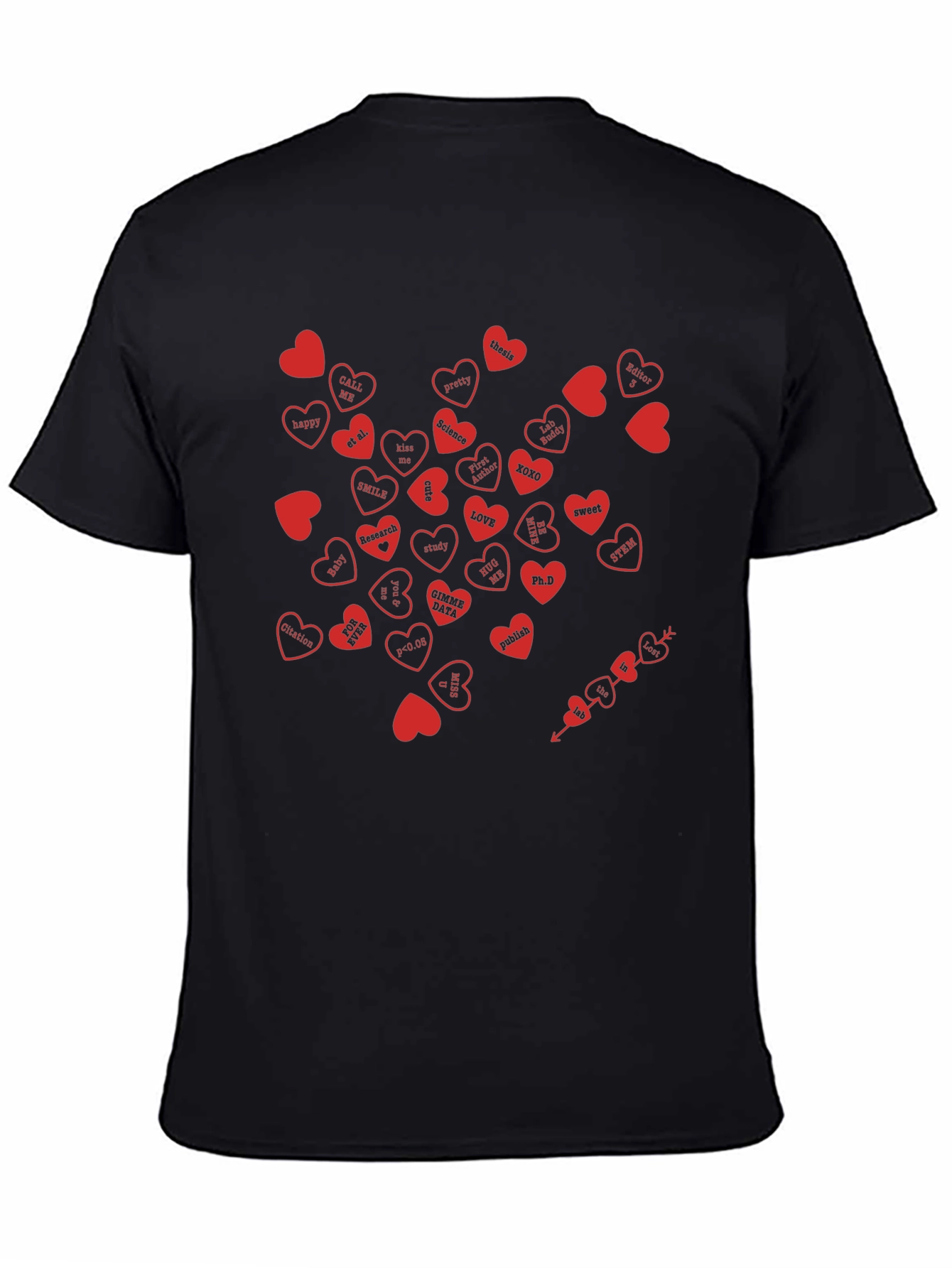 Science Valentines Day Heart Word T-Shirt