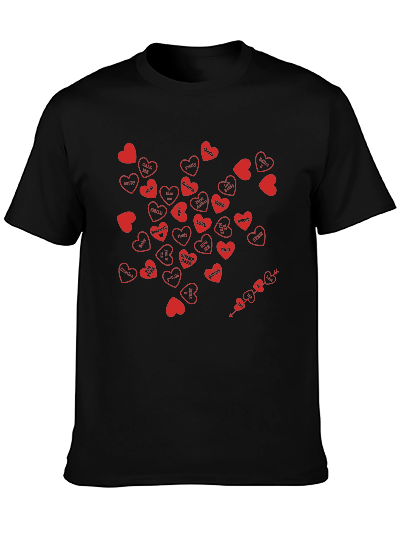 Science Valentines Day Heart Word T-Shirt