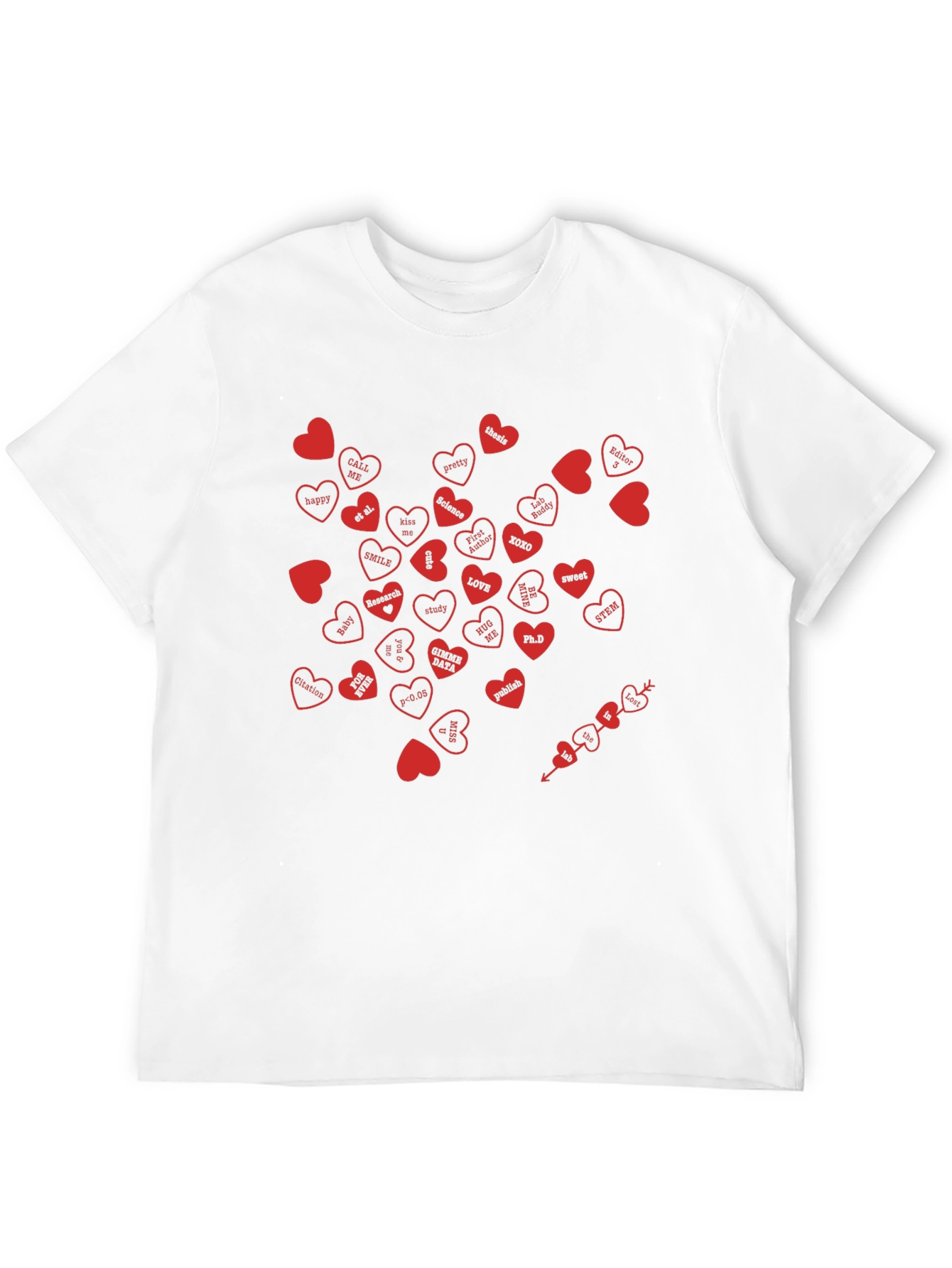 Science Valentines Day Heart Word T-Shirt