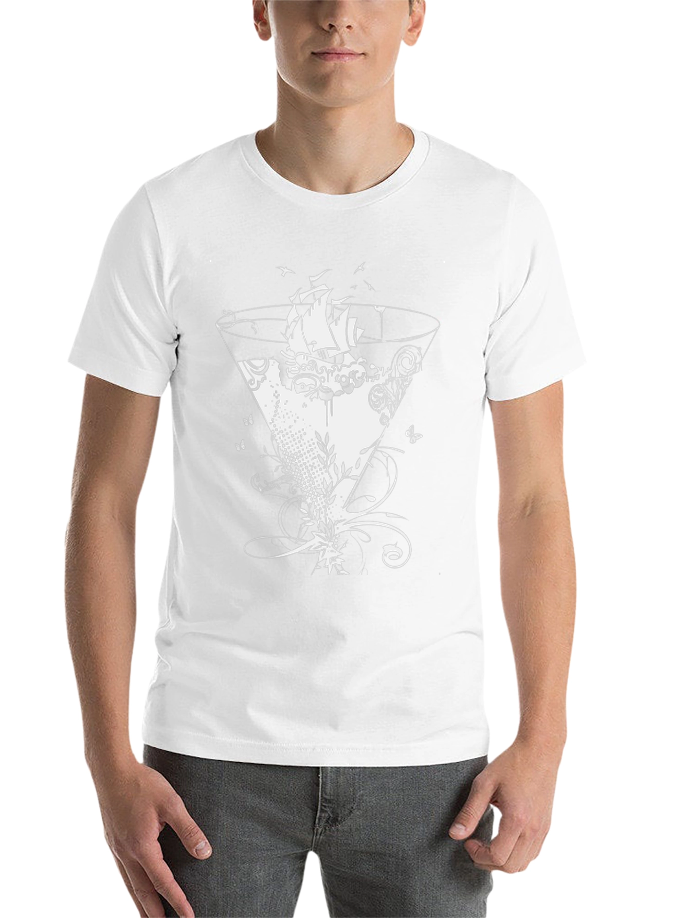 Nautical Cocktail Graphic Tee - Black