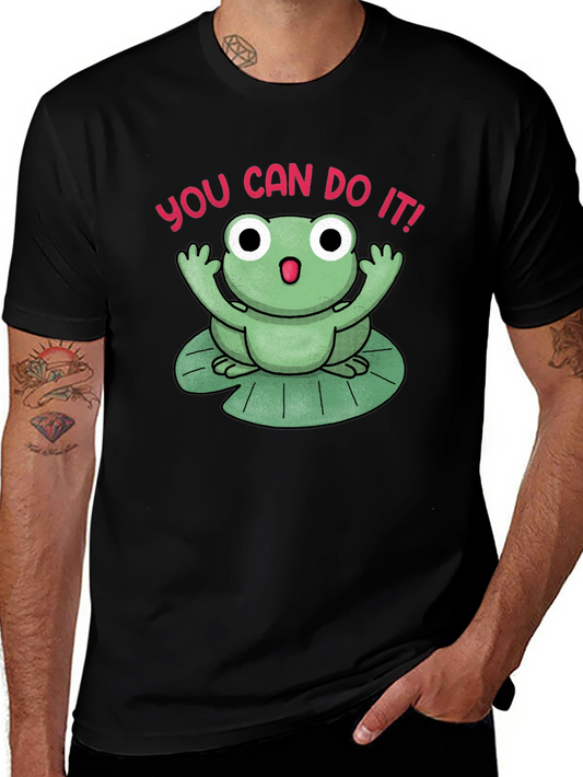 Motivational Frog T-Shirt - You Can Do It!