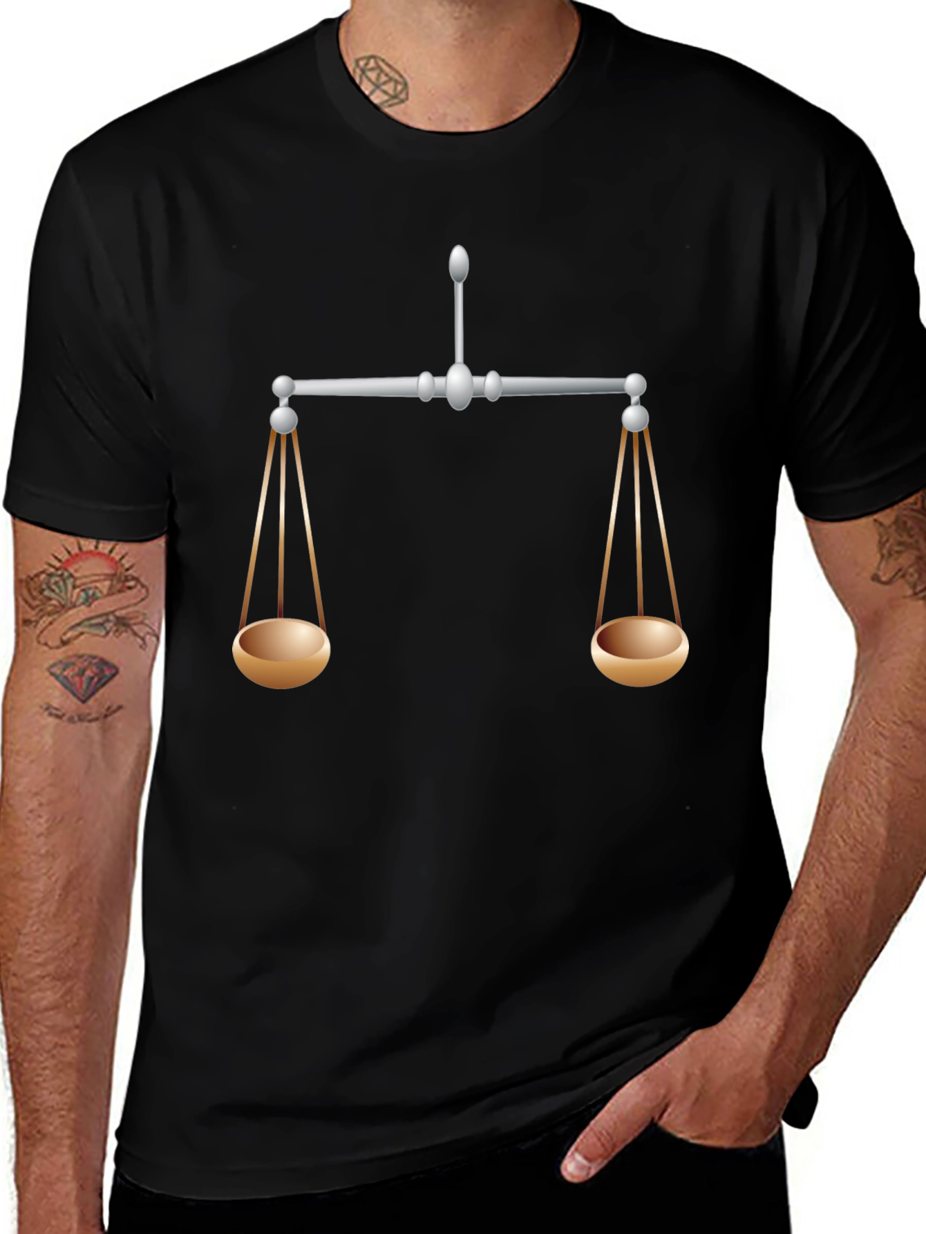Scales of Justice Graphic Tee - Balance & Fairness