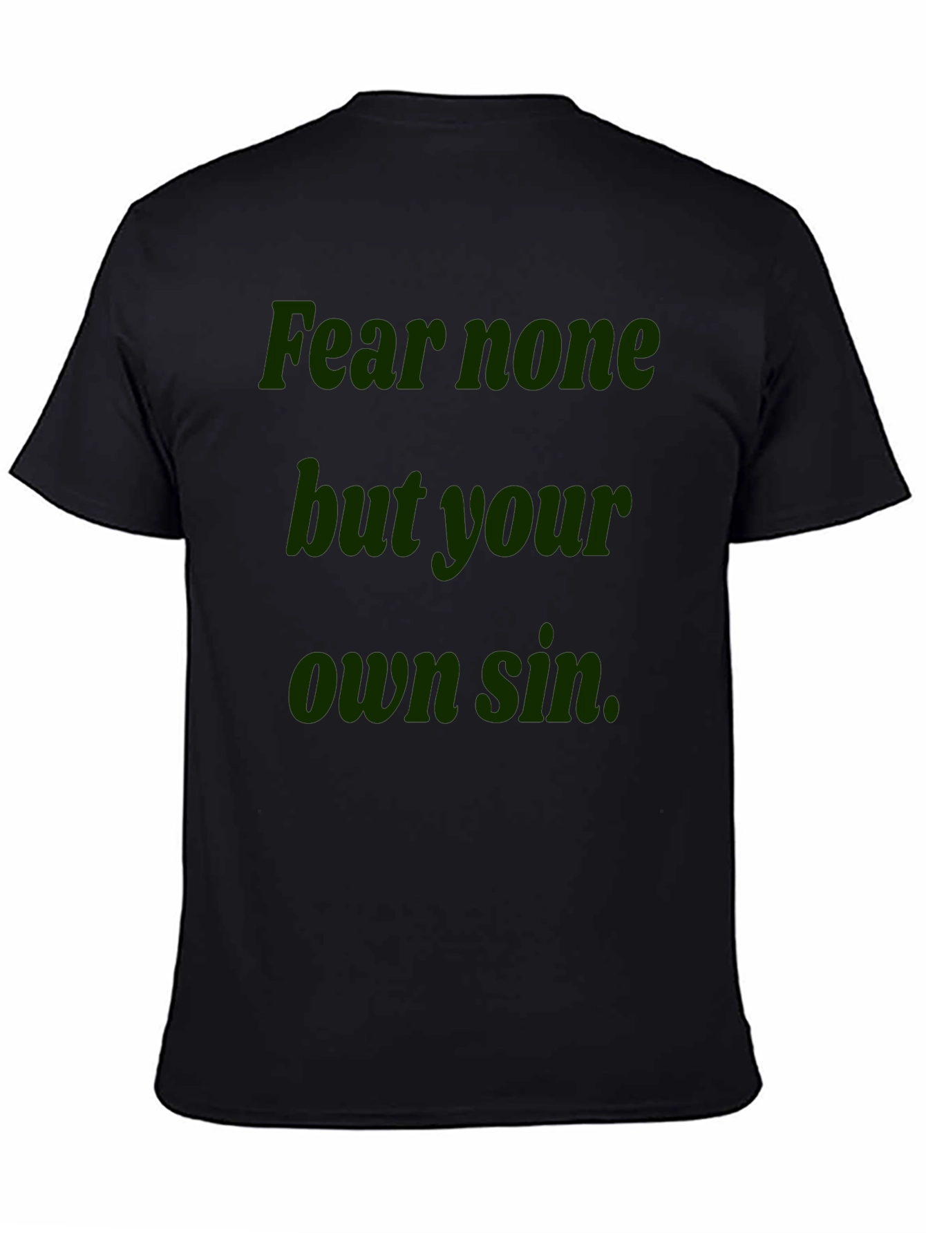 Fear None Graphic Tee - Black Cotton T-Shirt