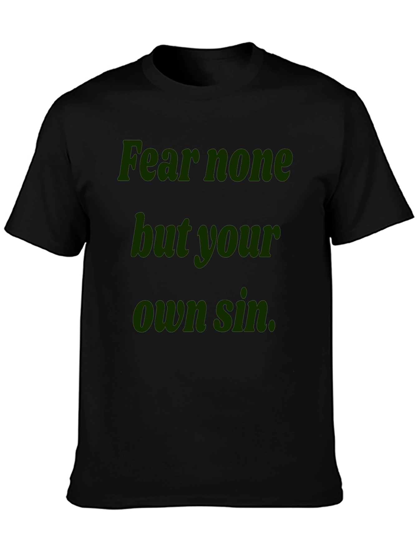 Fear None Graphic Tee - Black Cotton T-Shirt