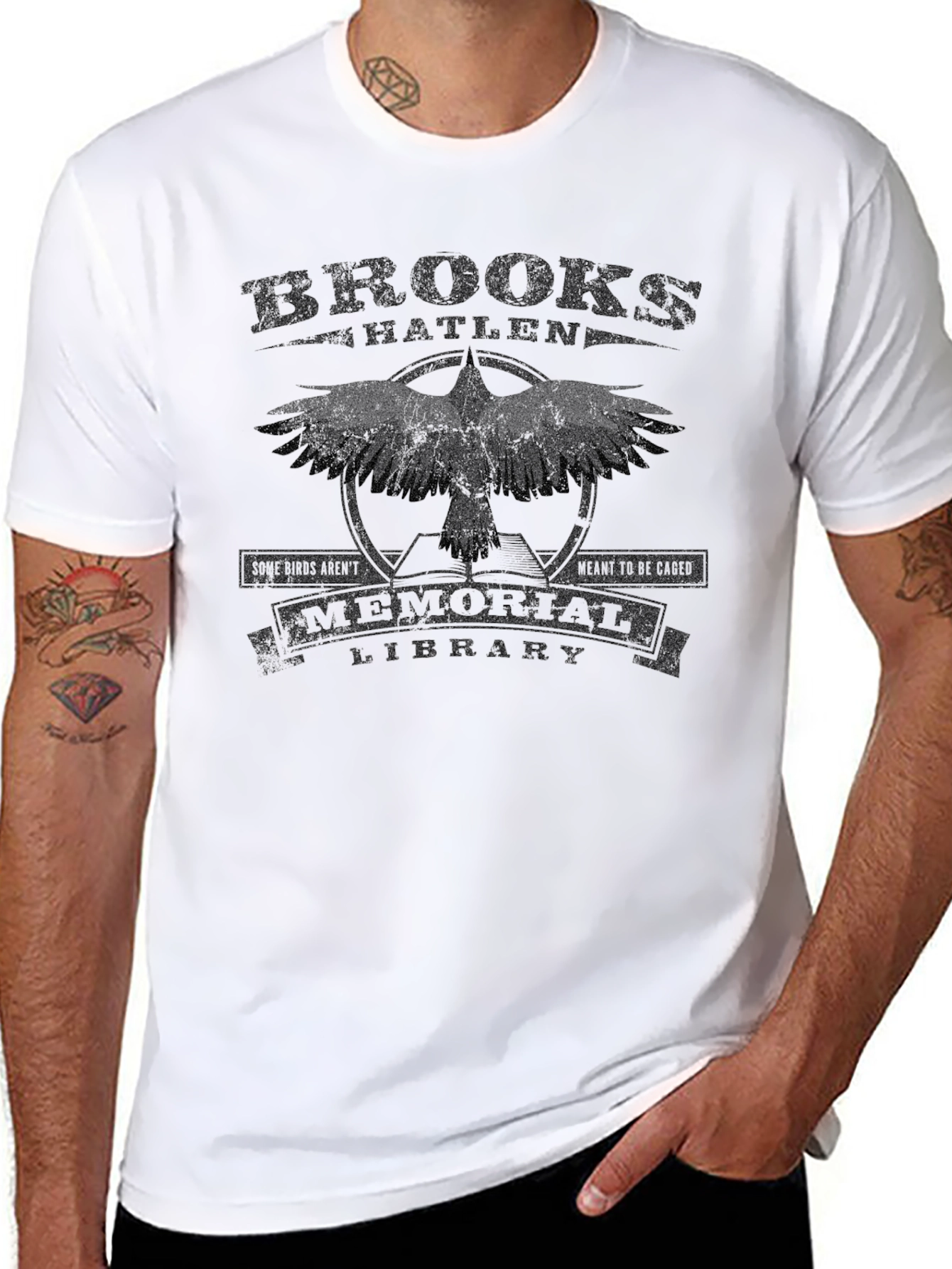 Brooks Hatlen Memorial Library Crow T-Shirt