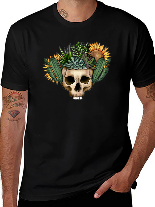 Skull Planter Graphic Tee - Desert Bloom
