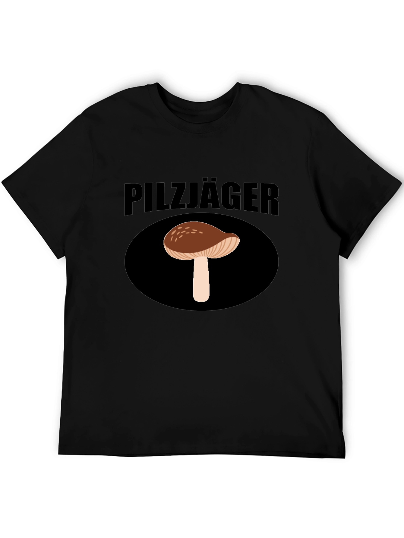 Pilzjäger Mushroom Hunter Graphic Tee - Black