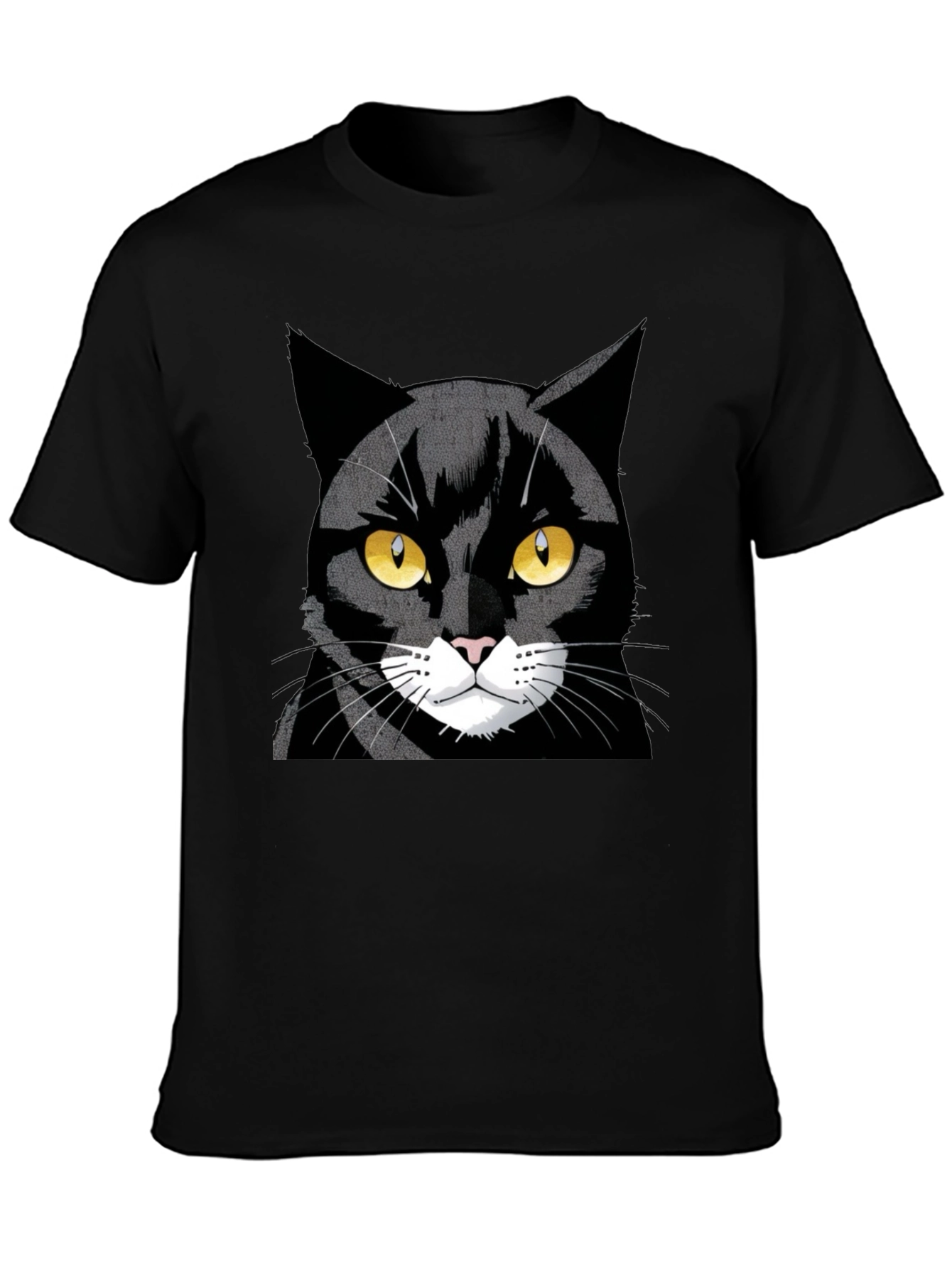 Cool Black Cat Graphic Tee