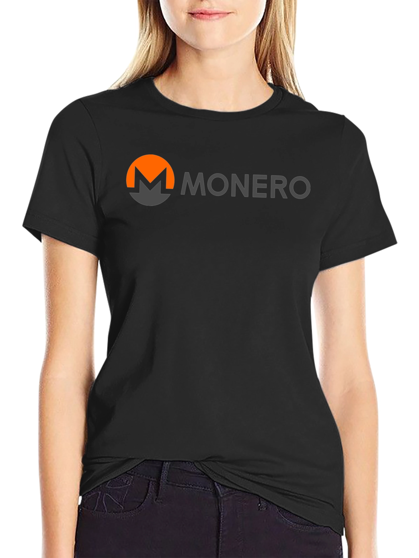 Monero Logo Black T-Shirt - Crypto Currency Tee