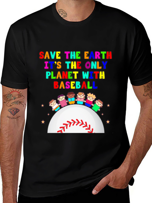 Save Earth Baseball Planet T-Shirt
