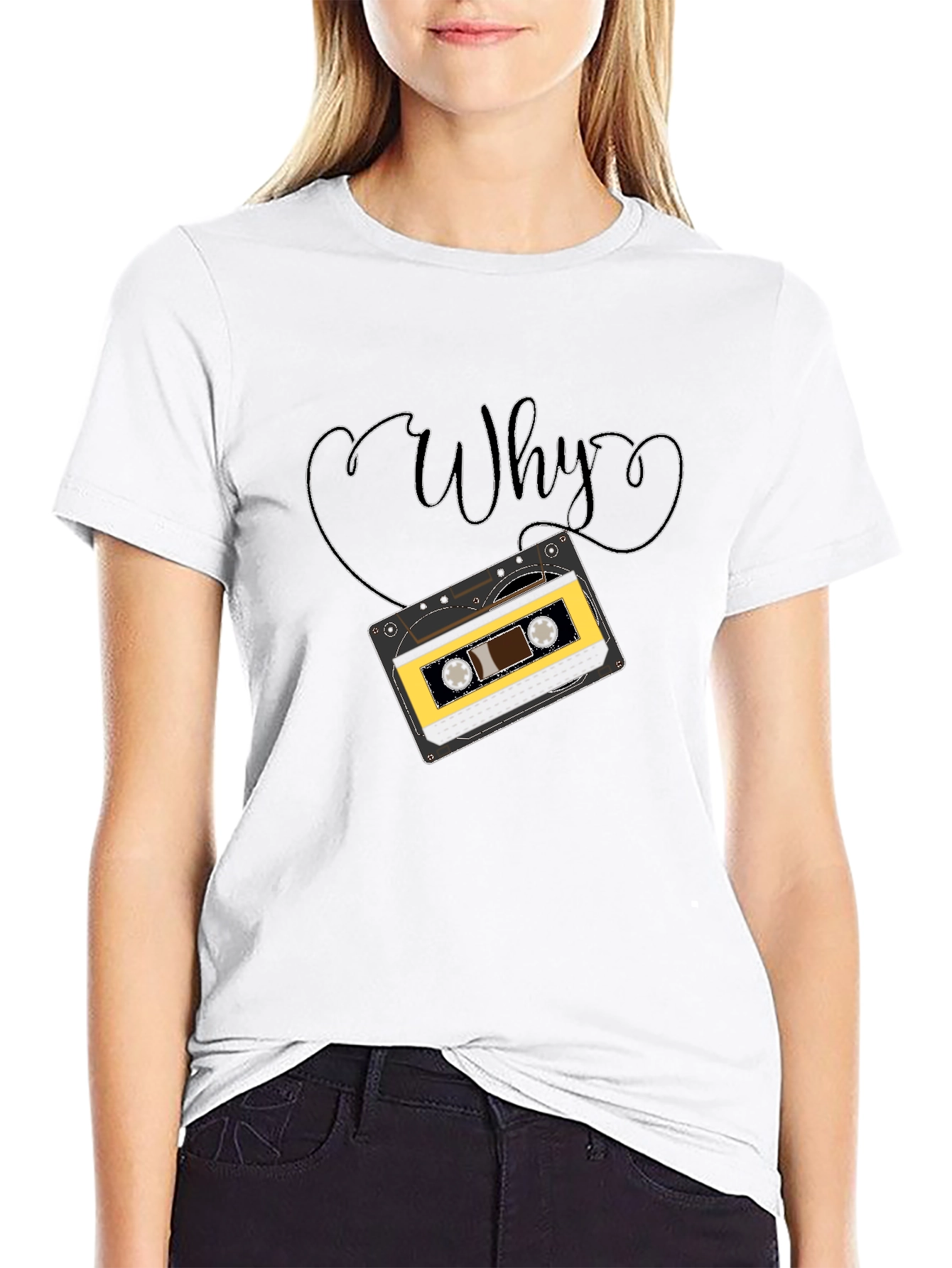 Retro Cassette Tape Why Graphic T-Shirt
