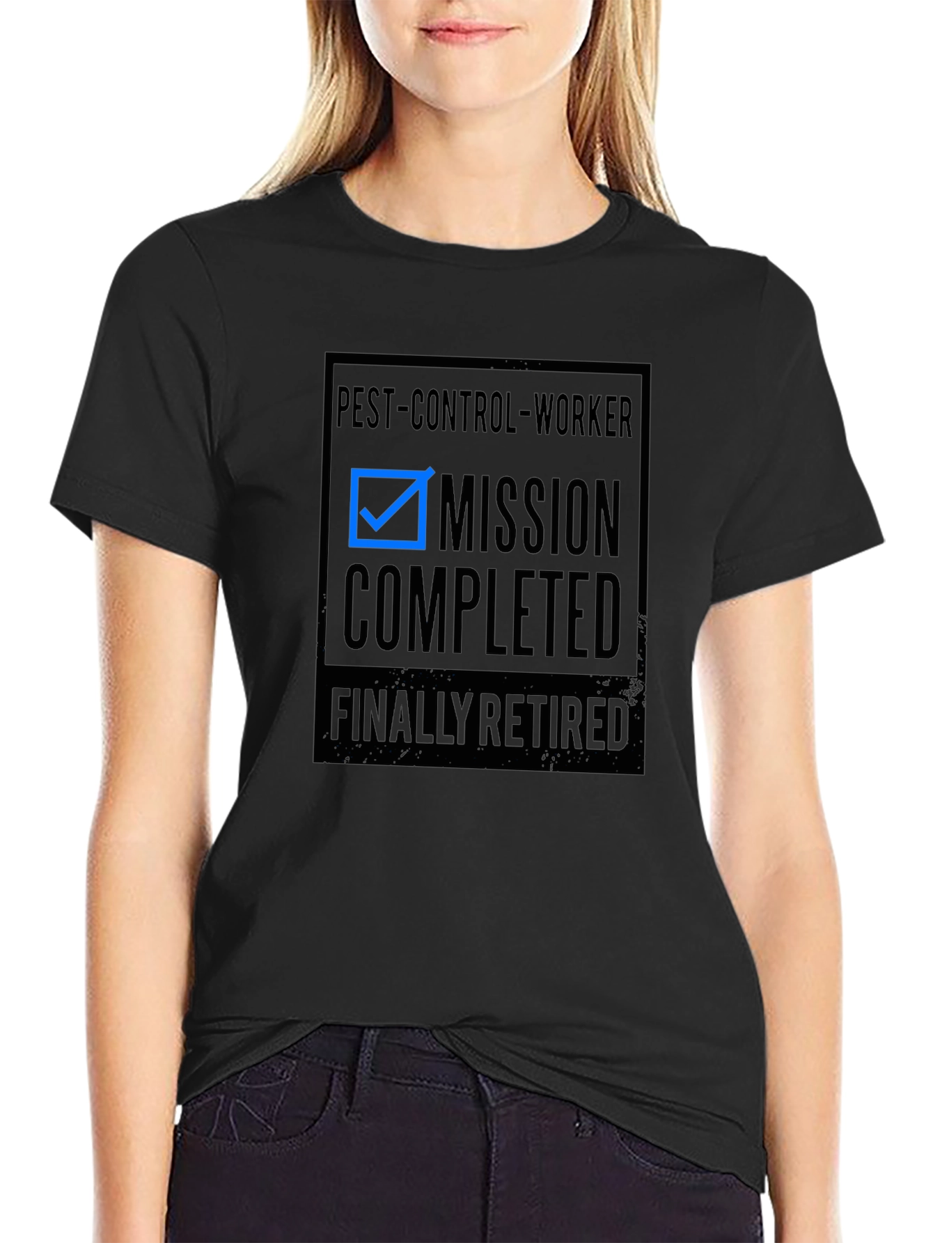 Pest Control Worker Mission Completed Retired T-Shirt
