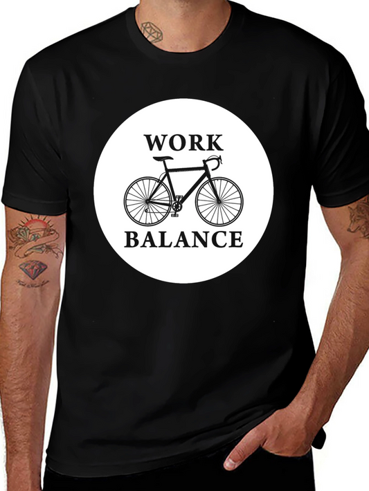 Work Balance Bicycle Graphic T-Shirt