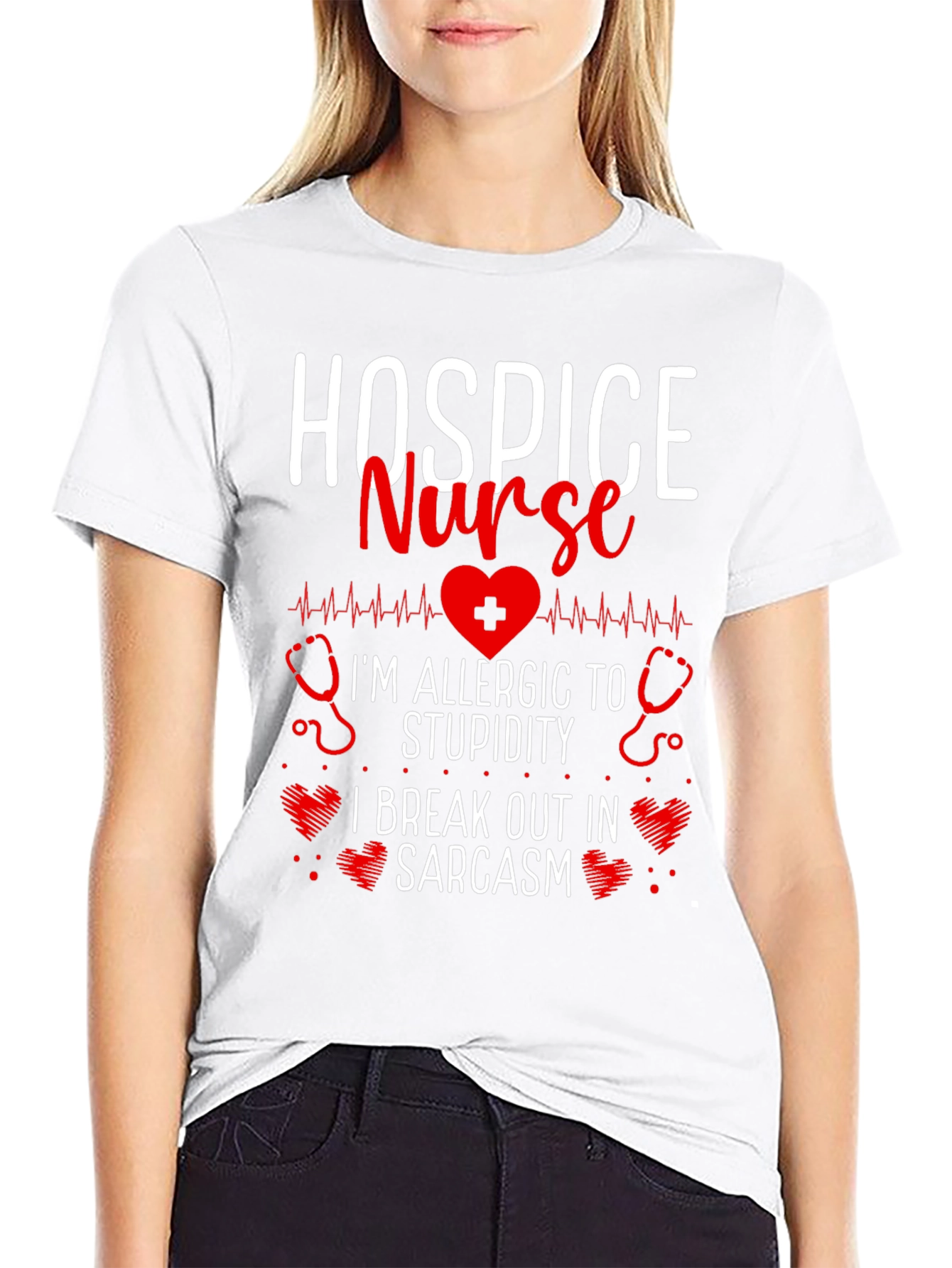 Hospice Nurse Sarcastic Graphic T-Shirt