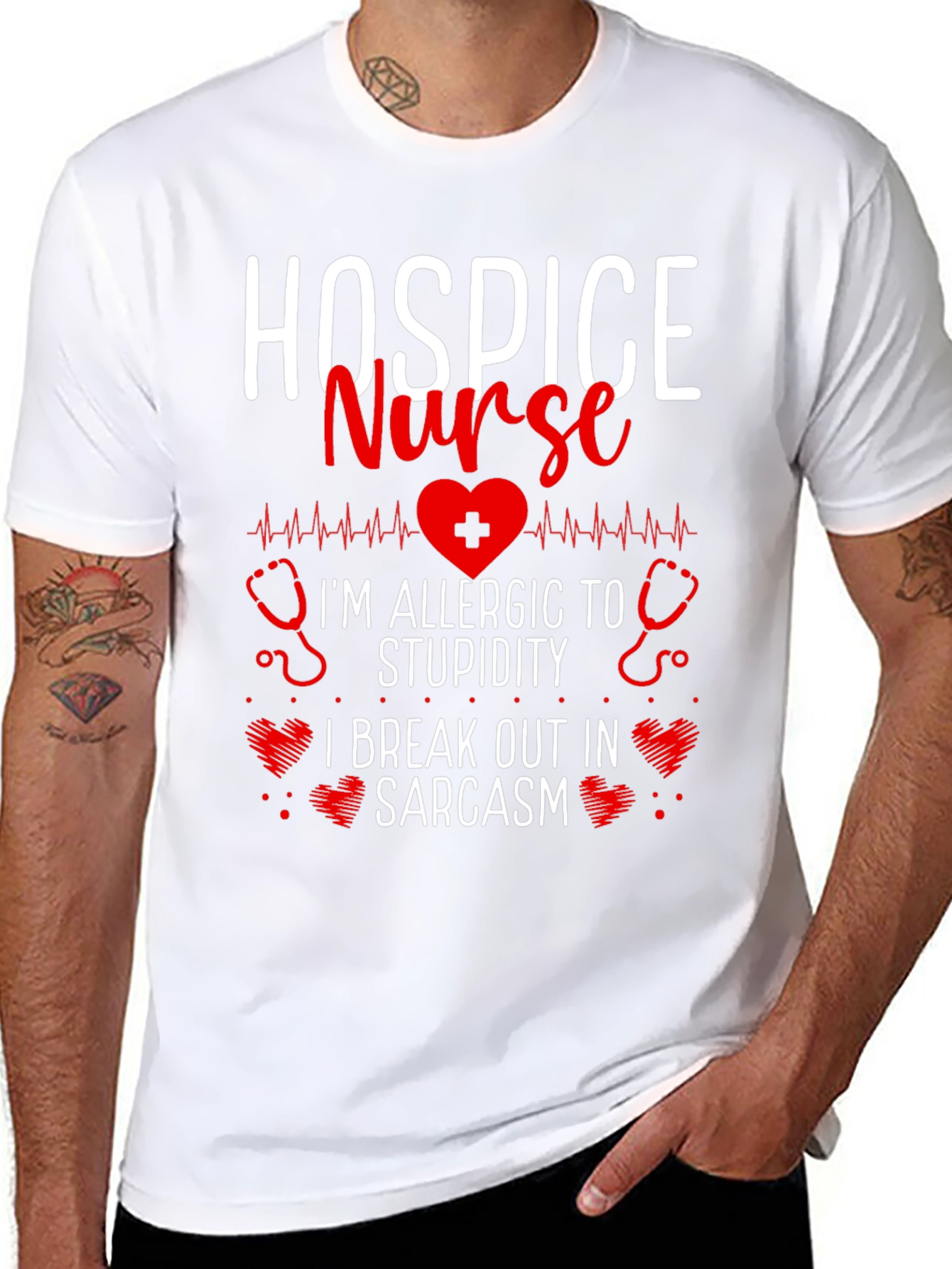 Hospice Nurse Sarcastic Graphic T-Shirt