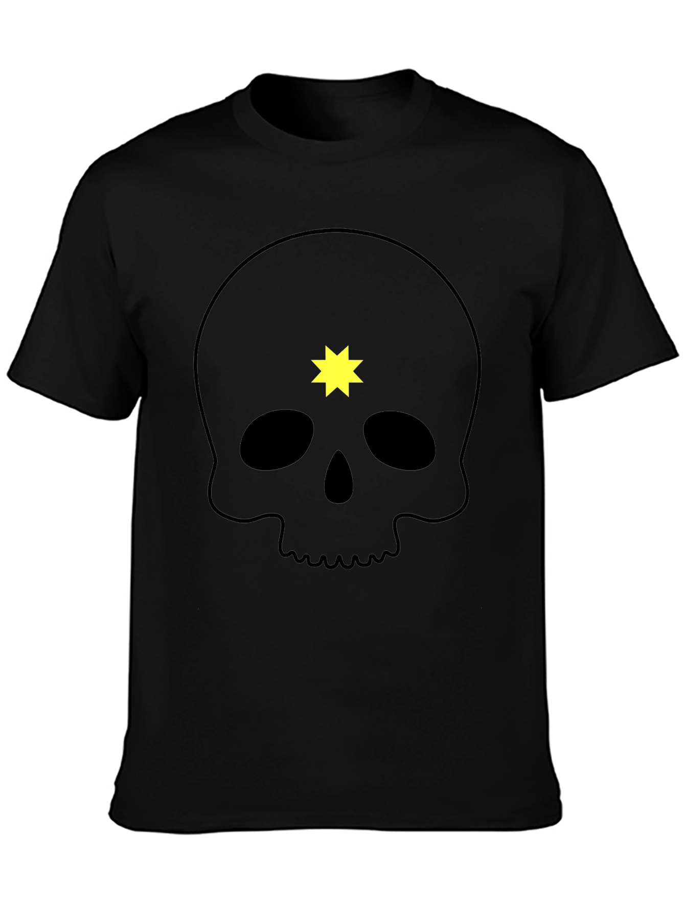 Skull & Star Graphic Tee - Mens Black T-Shirt