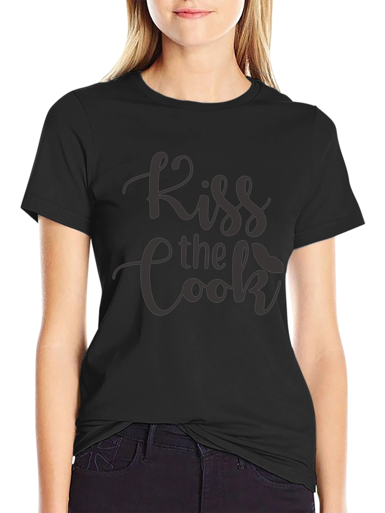 Kiss the Cook Graphic T-Shirt - Novelty Kitchen Apparel