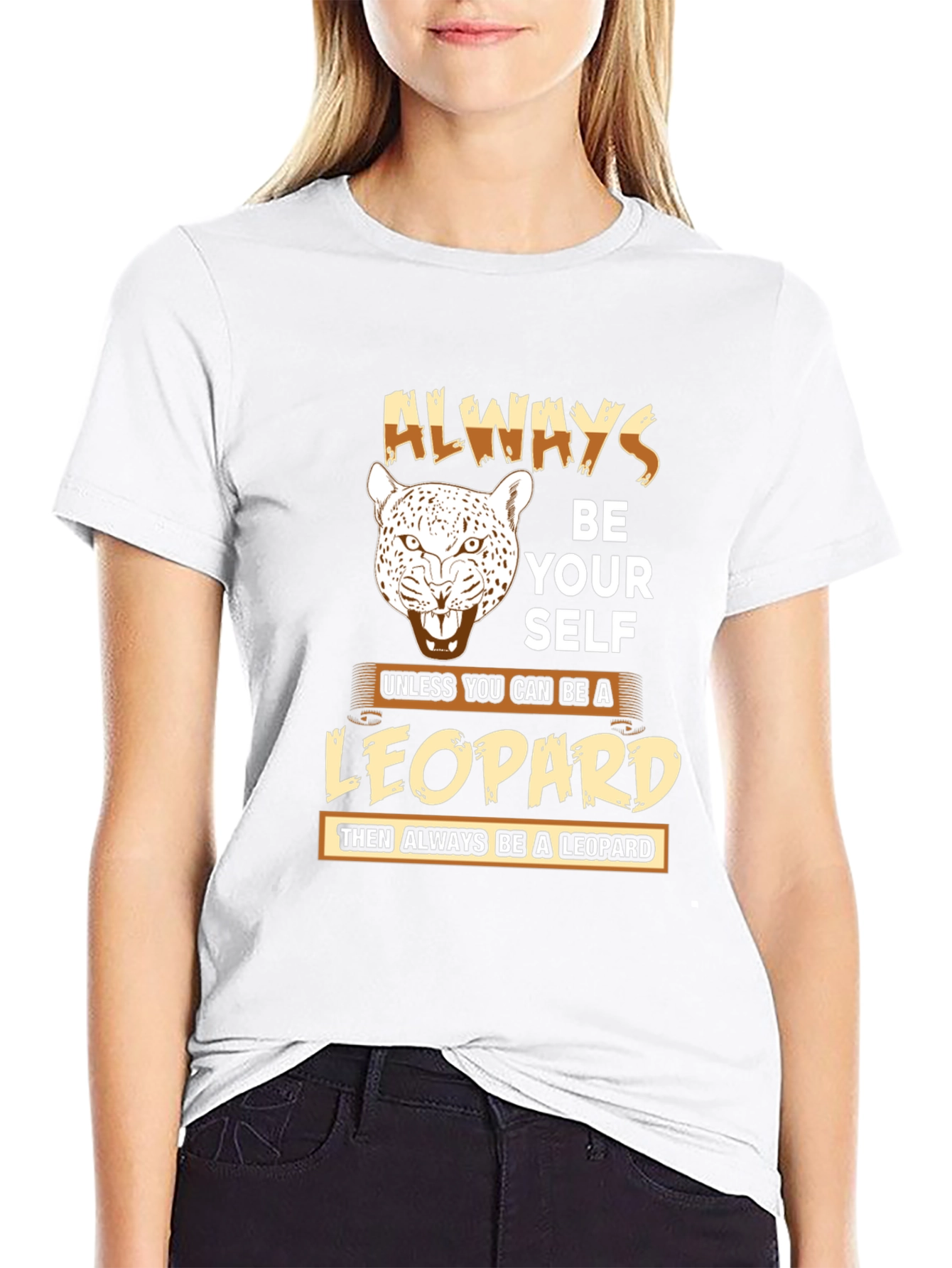 Always Be a Leopard Graphic T-Shirt