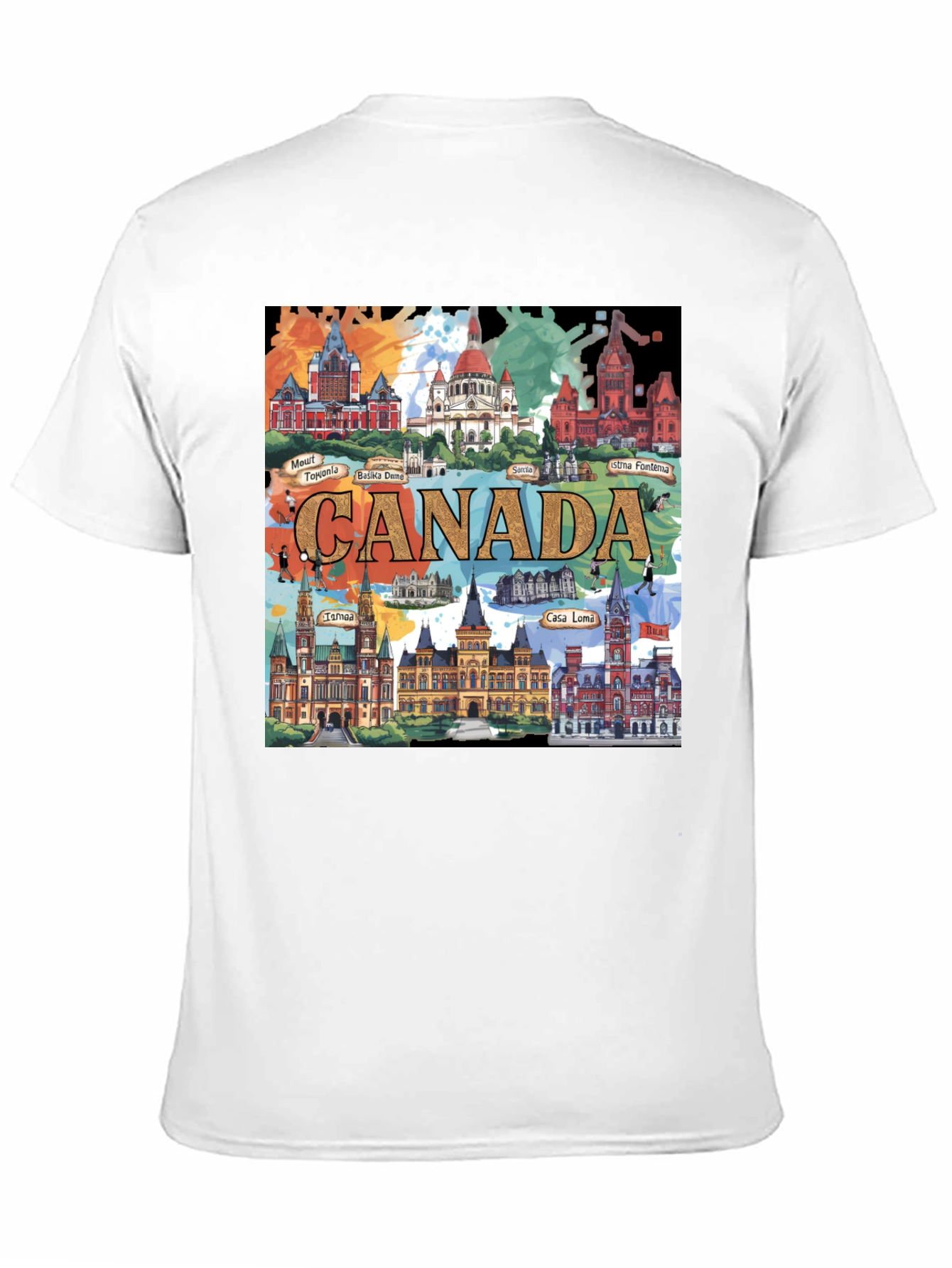 Canada Landmarks T-Shirt Travel Souvenir Tee