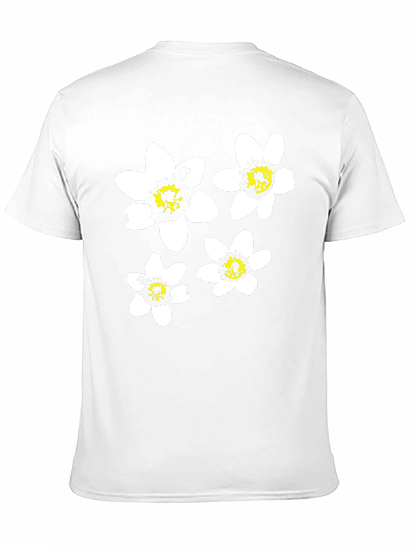 Black Floral Graphic Tee for Men