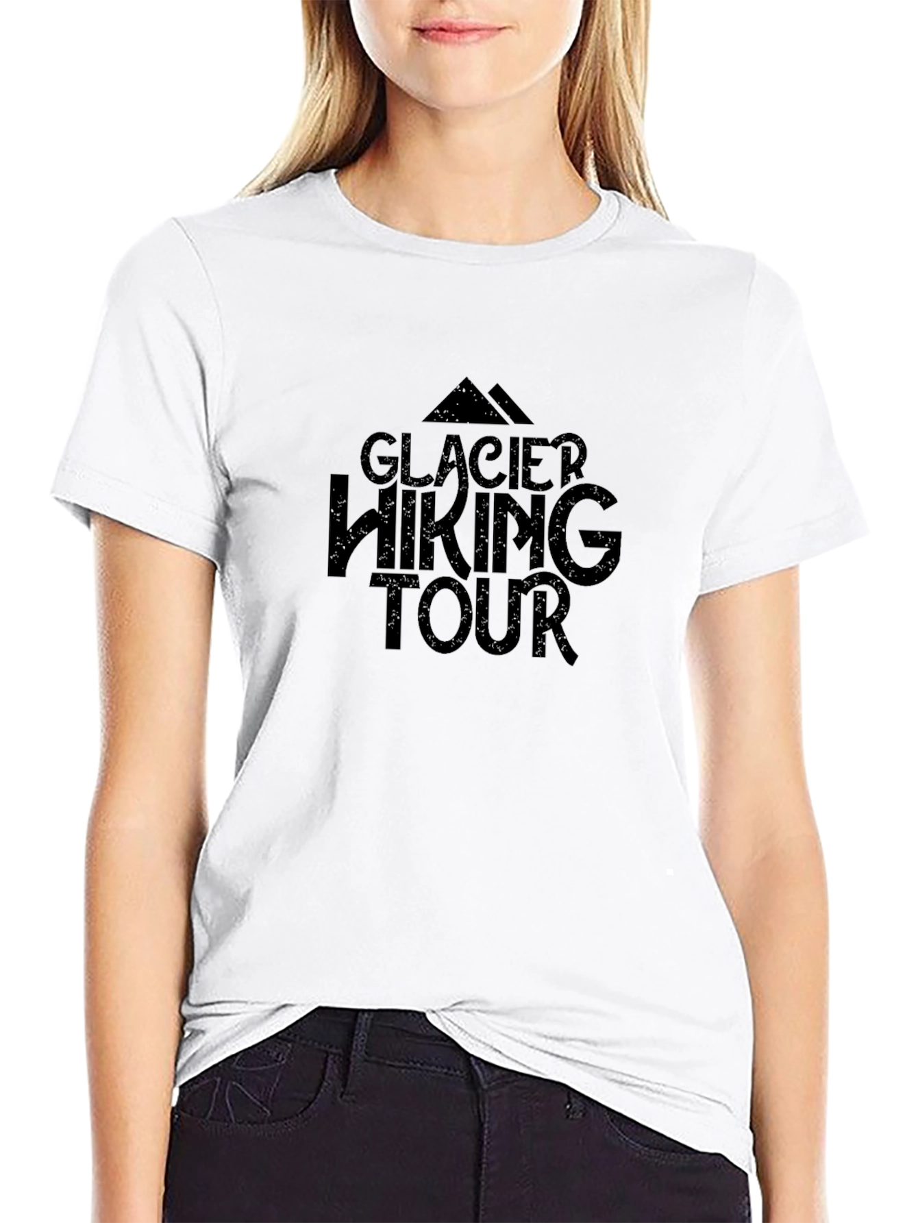 Glacier Hiking Tour Black Graphic Tee