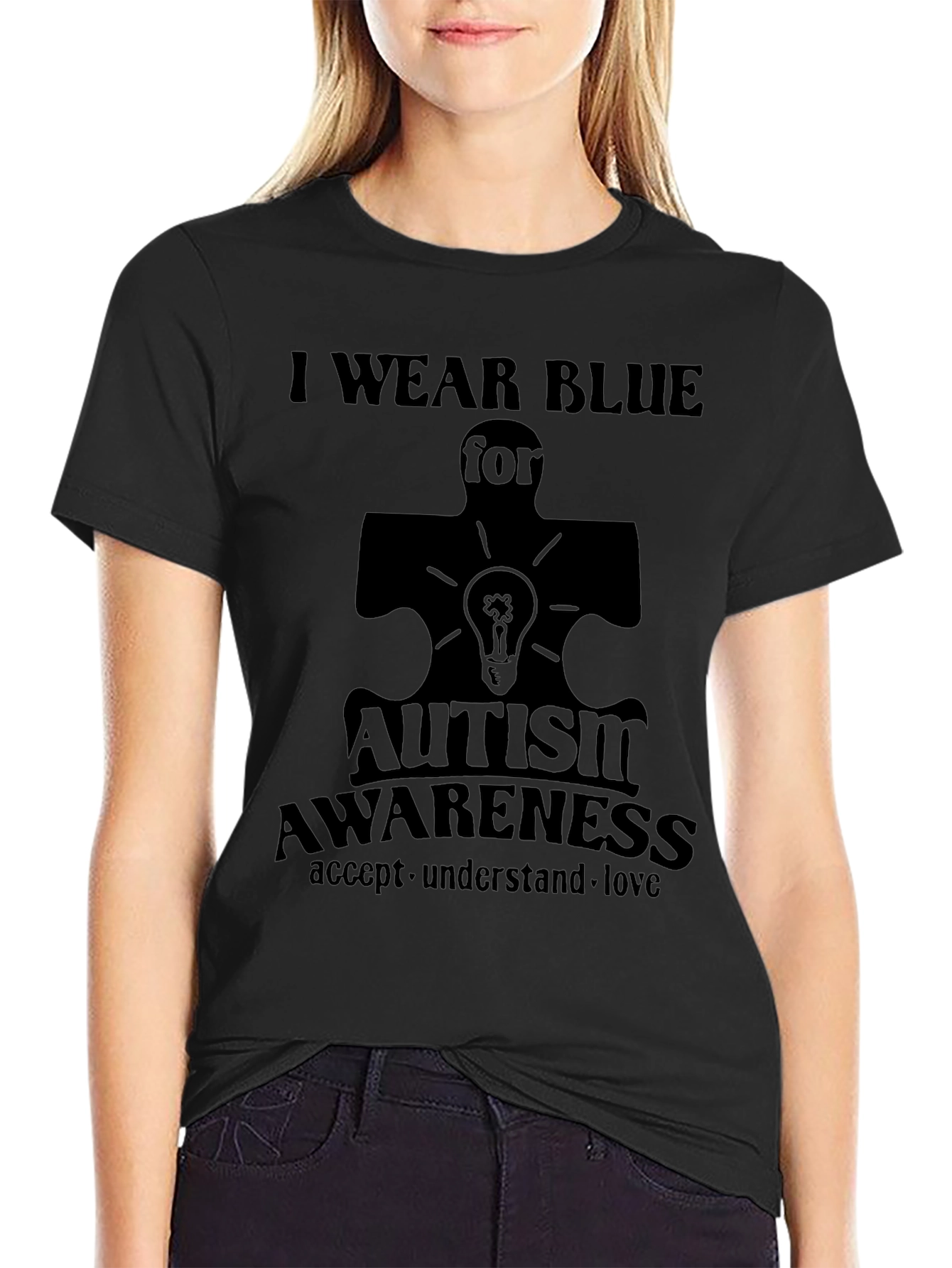 Autism Awareness T-Shirt: I Wear Blue