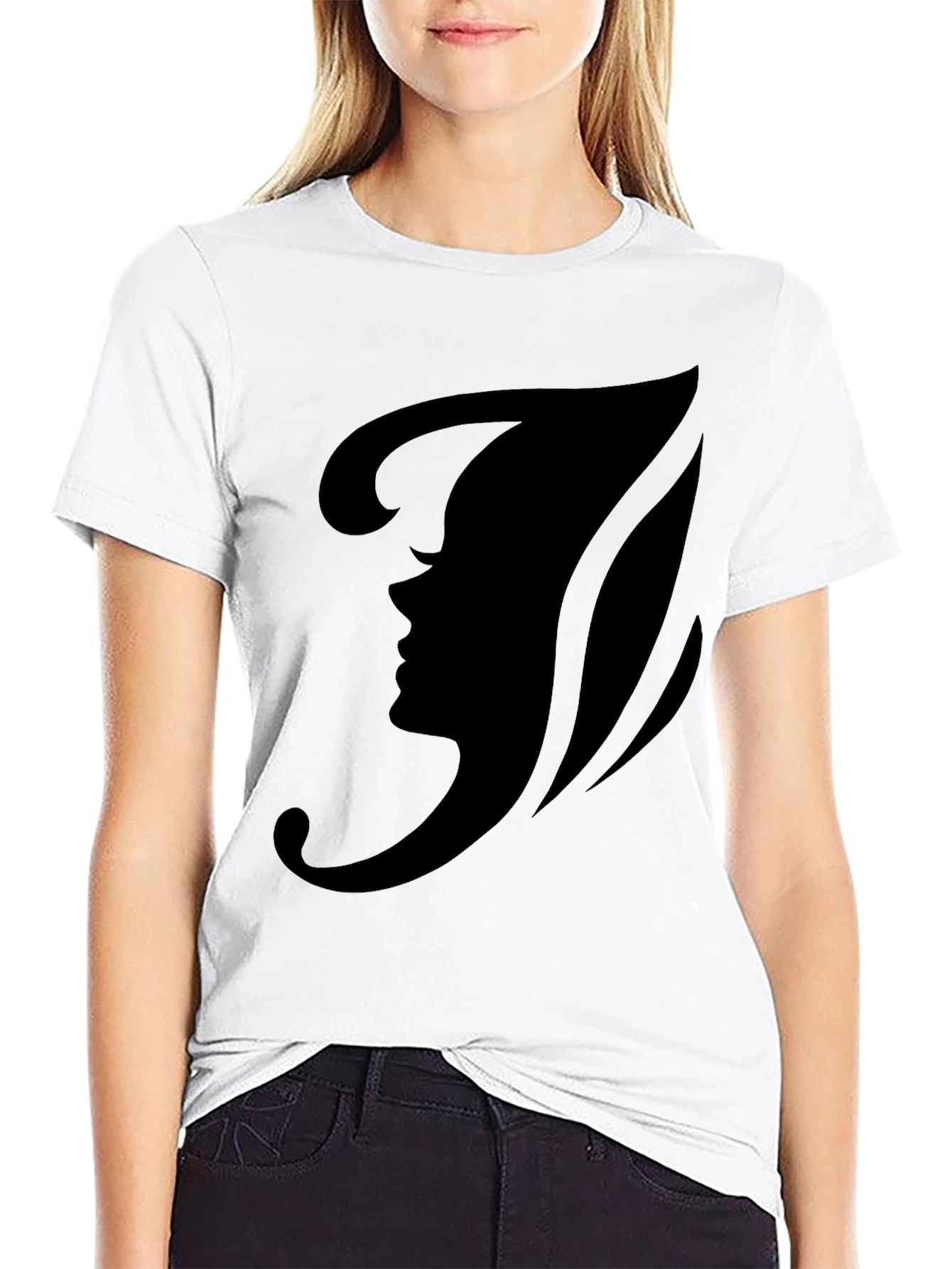 Stylish Black Fairy Silhouette Graphic Tee