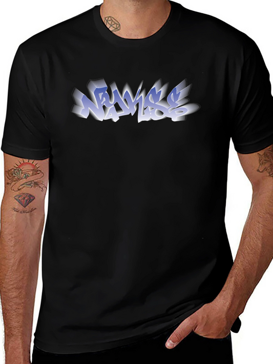 Graffiti Style Graphic T-Shirt - Black