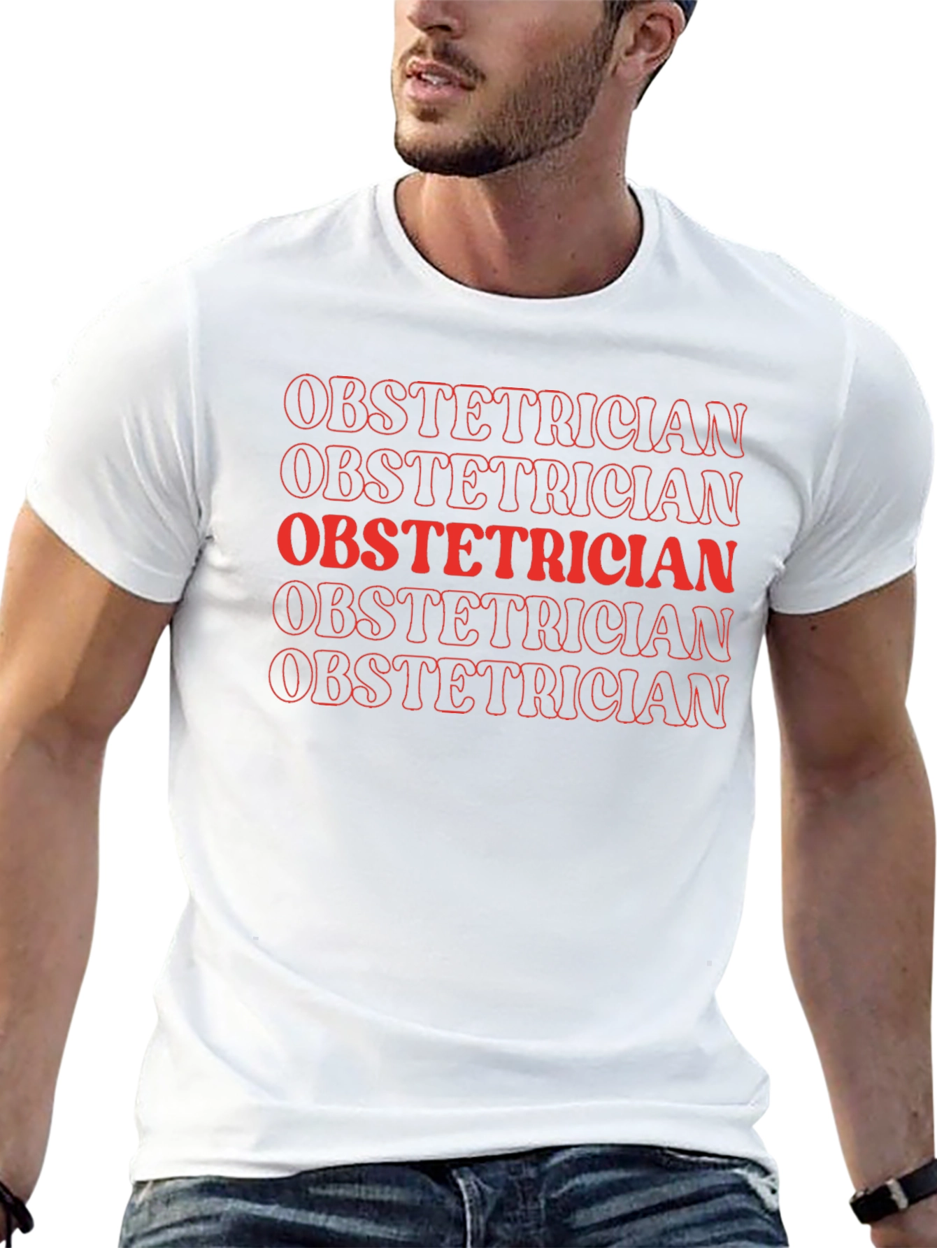 Obstetrician Text Graphic T-Shirt