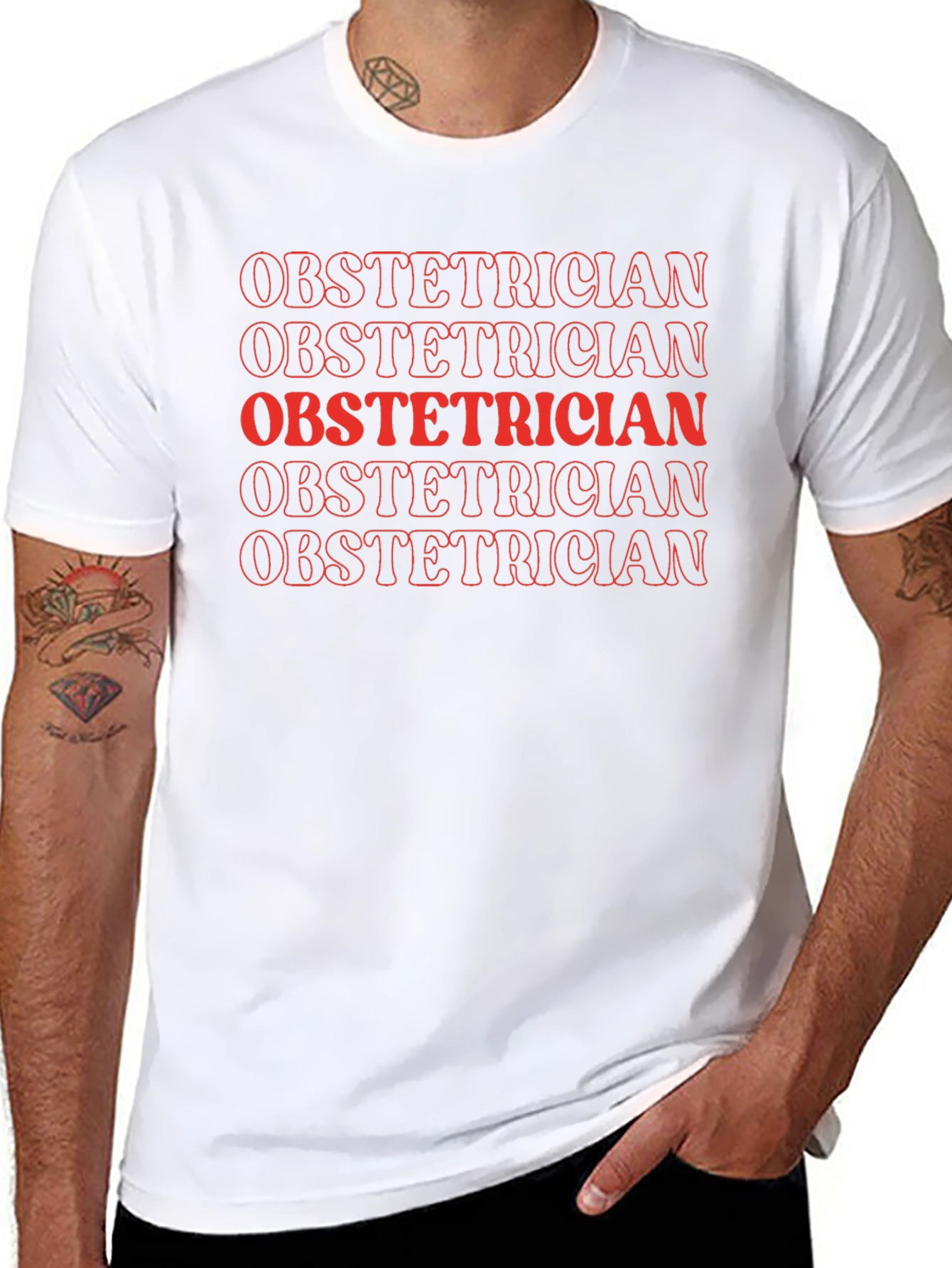 Obstetrician Text Graphic T-Shirt