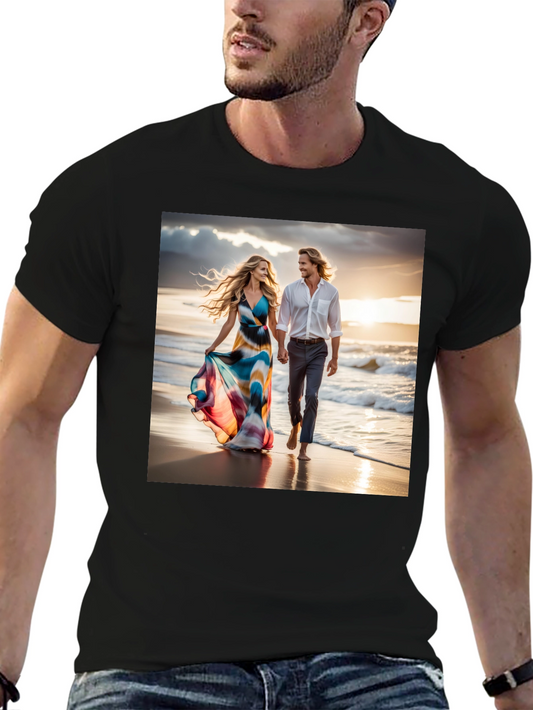 Romantic Beach Walk T-Shirt