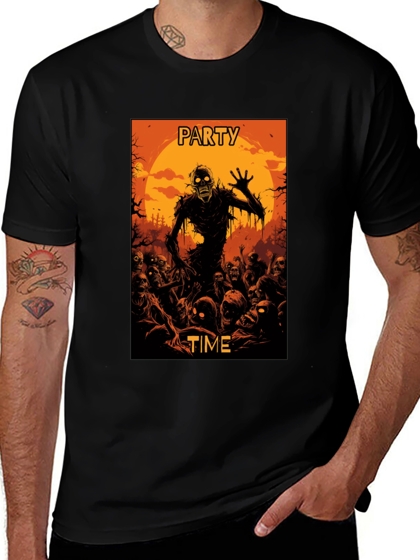Zombie Party Time Graphic T-Shirt - Halloween Ready!