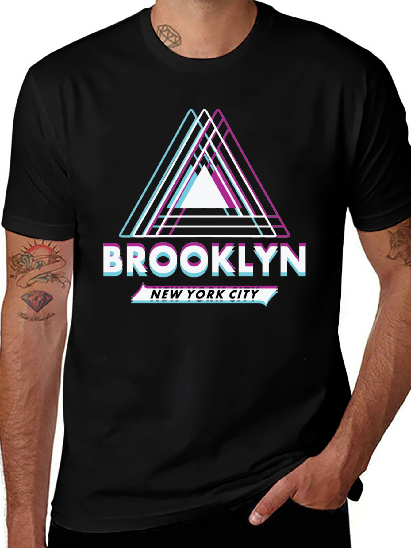 Brooklyn New York City Graphic Tee - Black