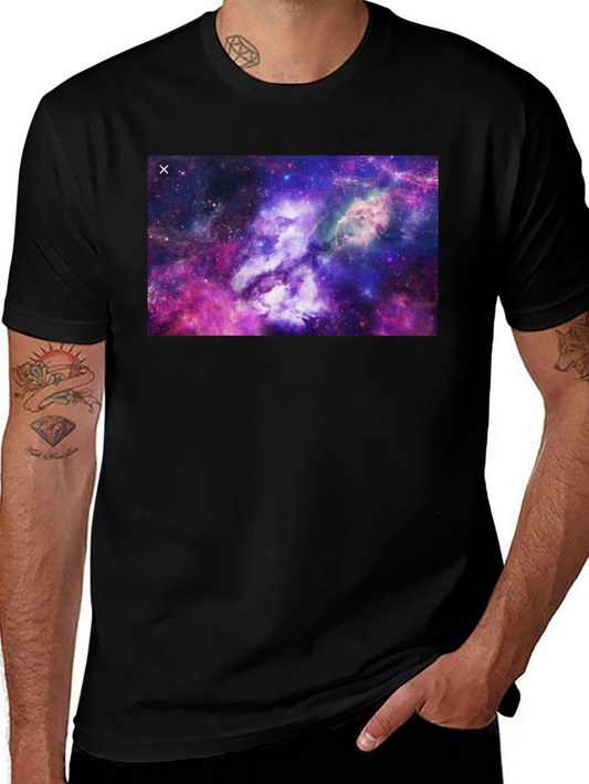 Nebula Print Black T-Shirt