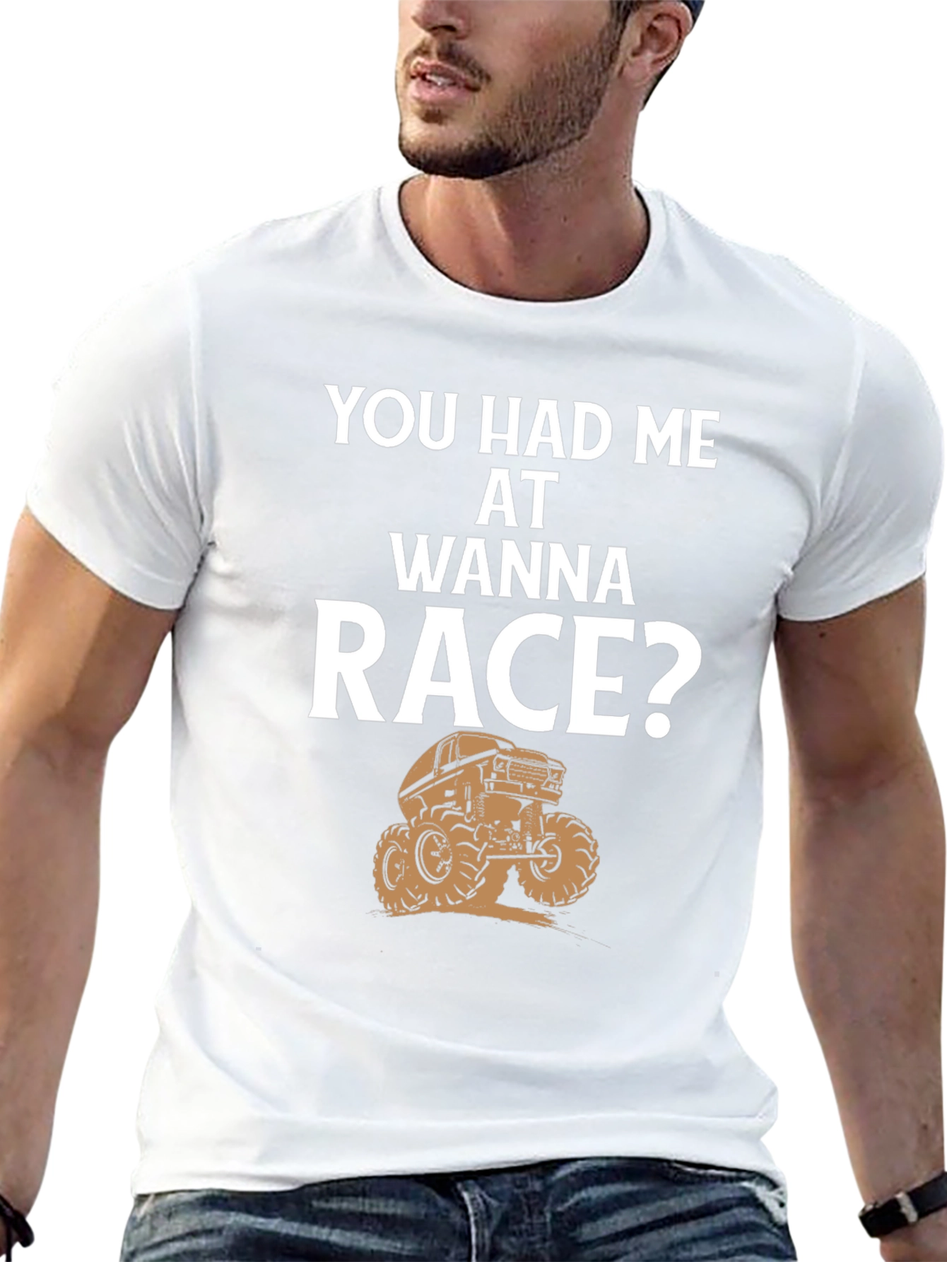 You Had Me At Wanna Race? Black Graphic Tee