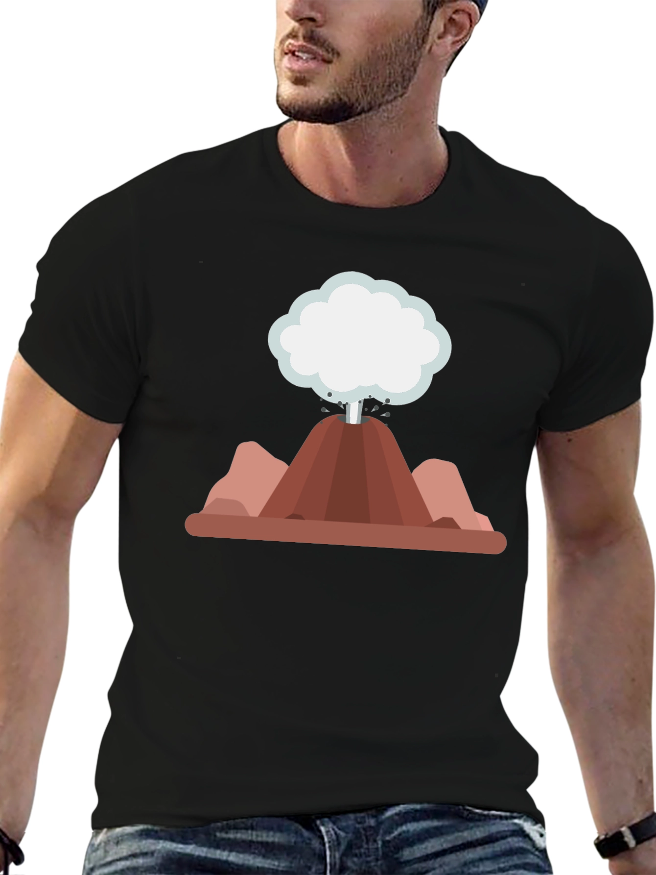Volcano Graphic Black Tee