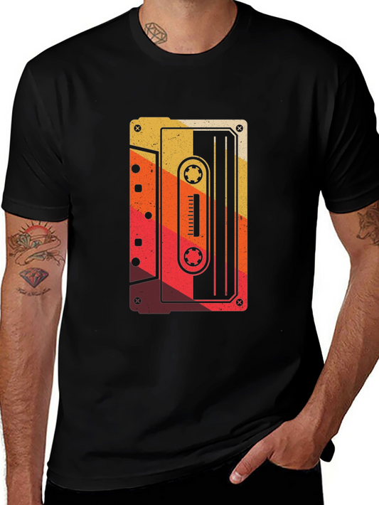 Retro Cassette Tape Graphic Tee - Vintage Style