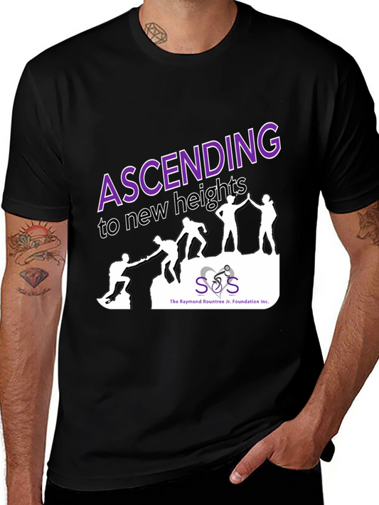 Ascending Heights Graphic Tee - Black Cotton Blend