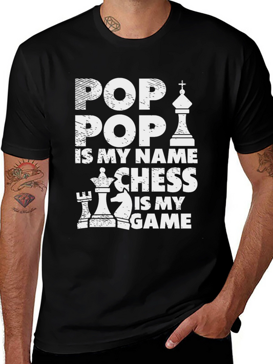 Pop Pop Chess Graphic T-Shirt