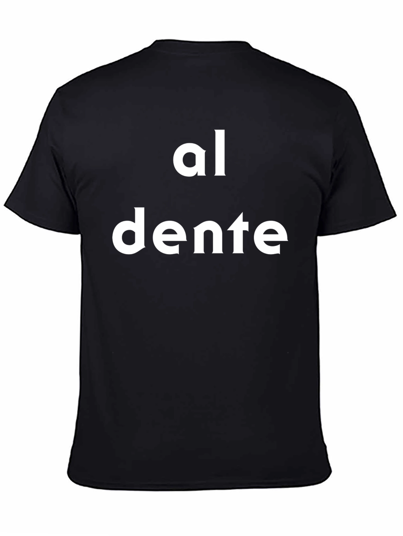 Al Dente Black T-Shirt - Foodie Apparel