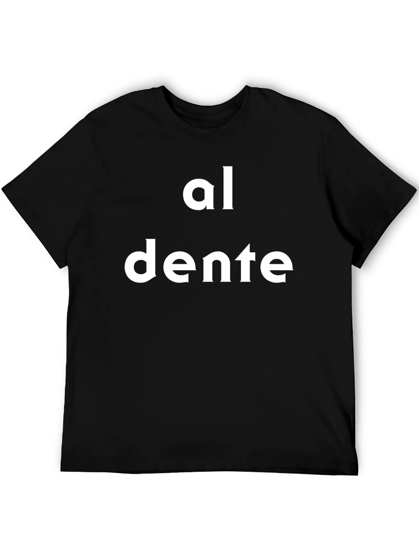 Al Dente Black T-Shirt - Foodie Apparel