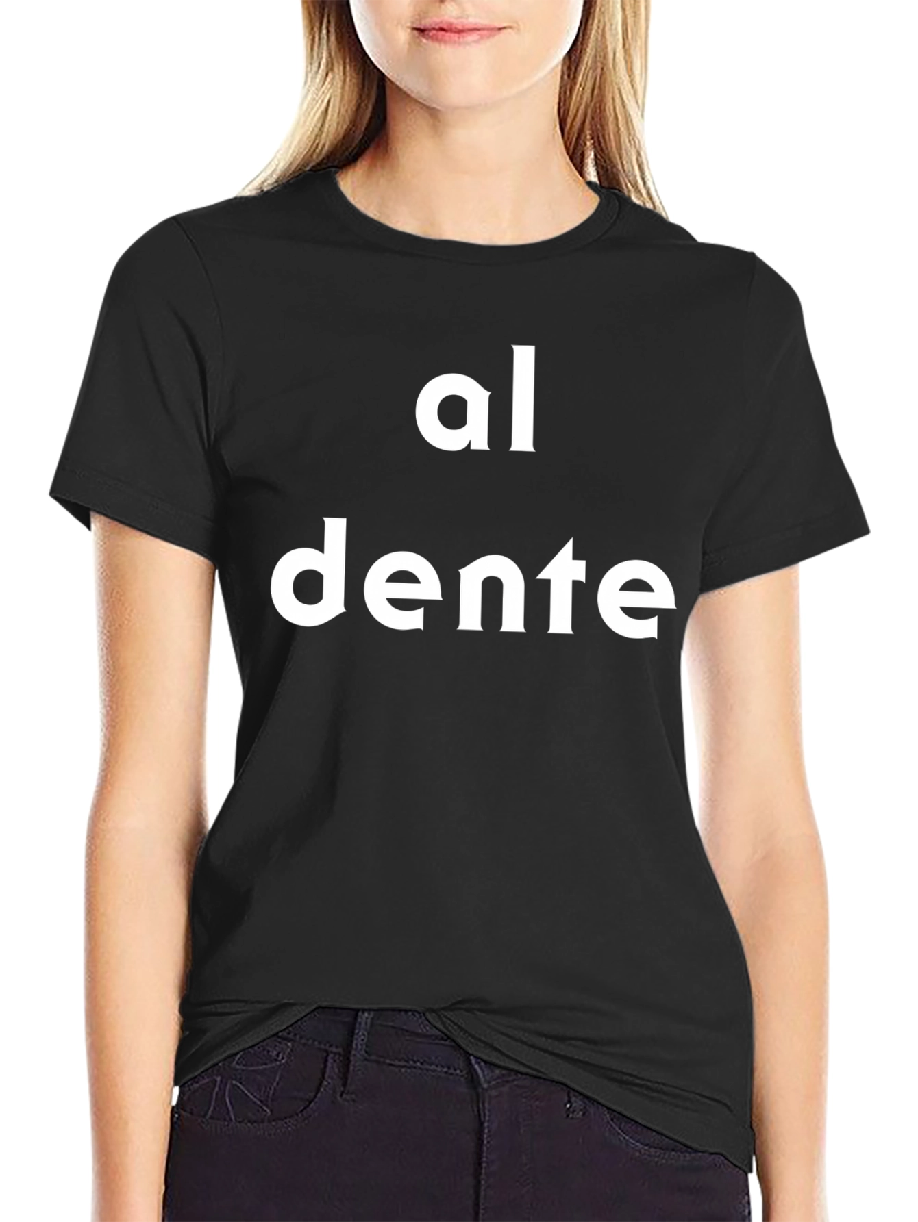 Al Dente Black T-Shirt - Foodie Apparel
