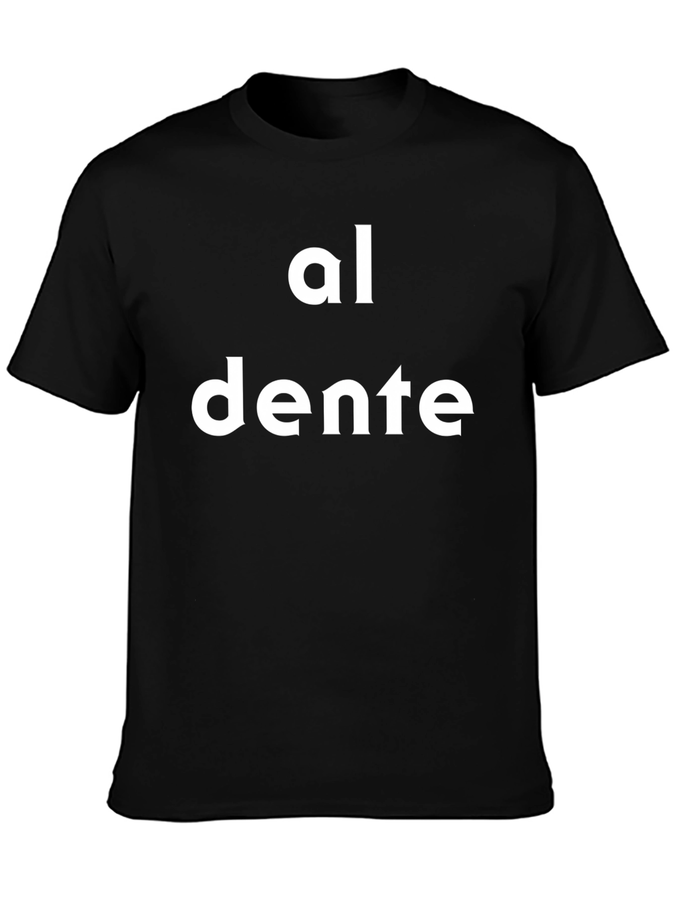 Al Dente Black T-Shirt - Foodie Apparel