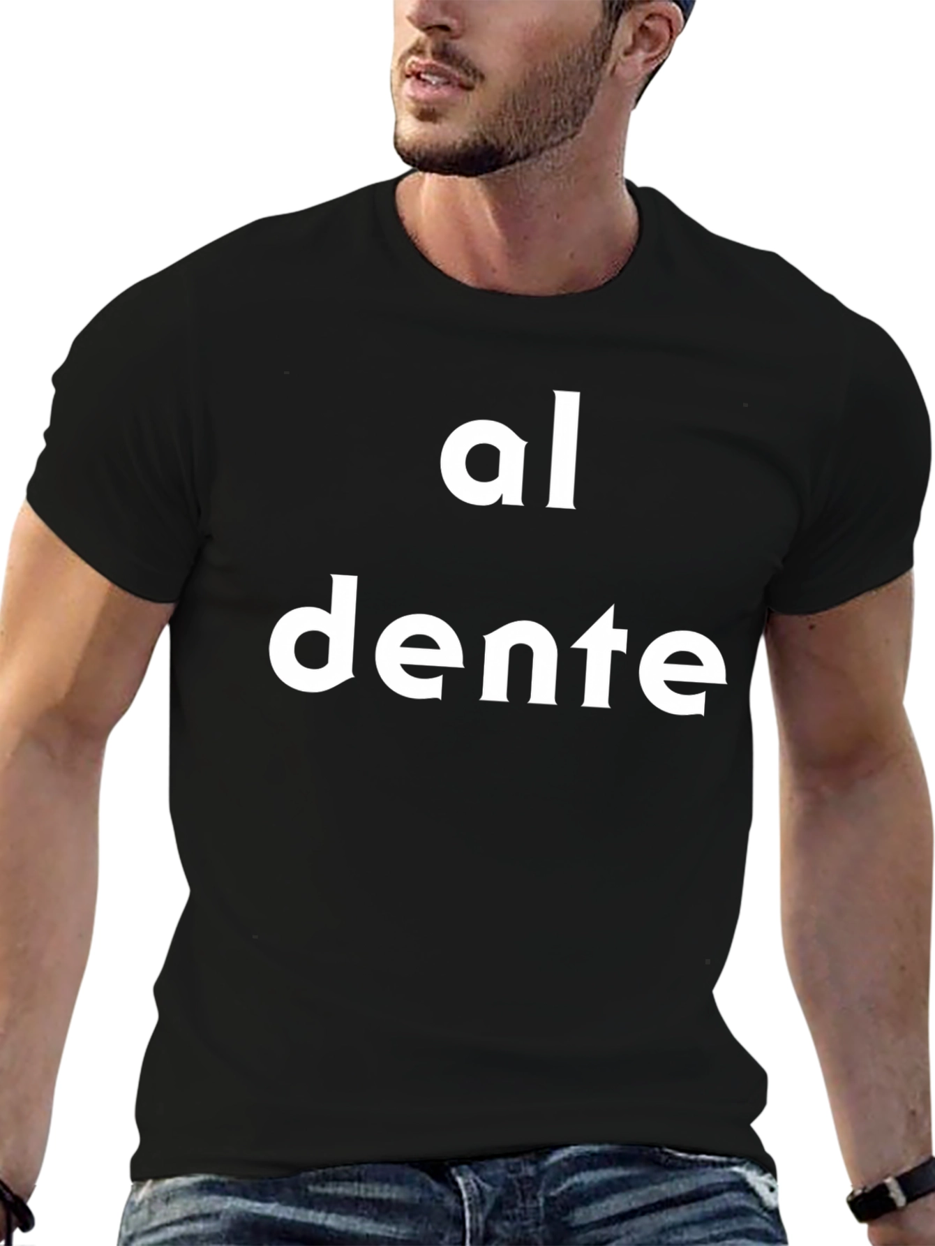 Al Dente Black T-Shirt - Foodie Apparel