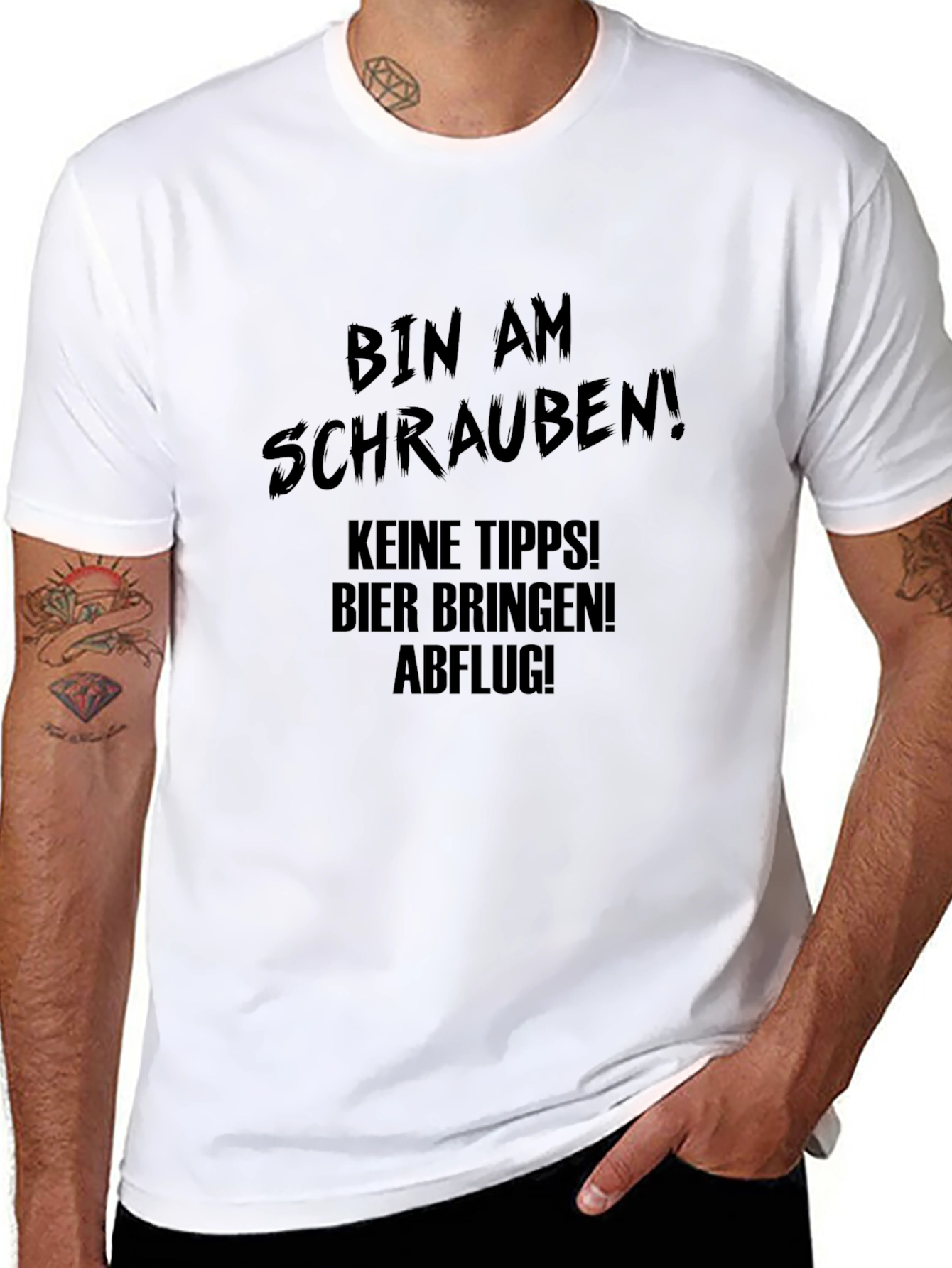 Bin Am Schrauben T-Shirt - Funny DIY Mechanic Tee