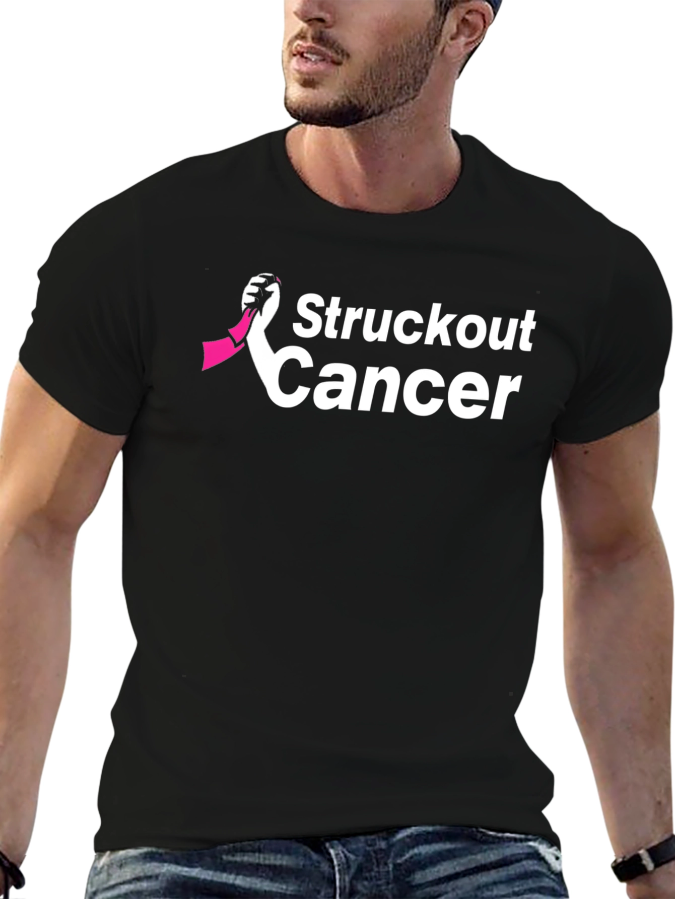 Struckout Cancer Awareness Ribbon T-Shirt