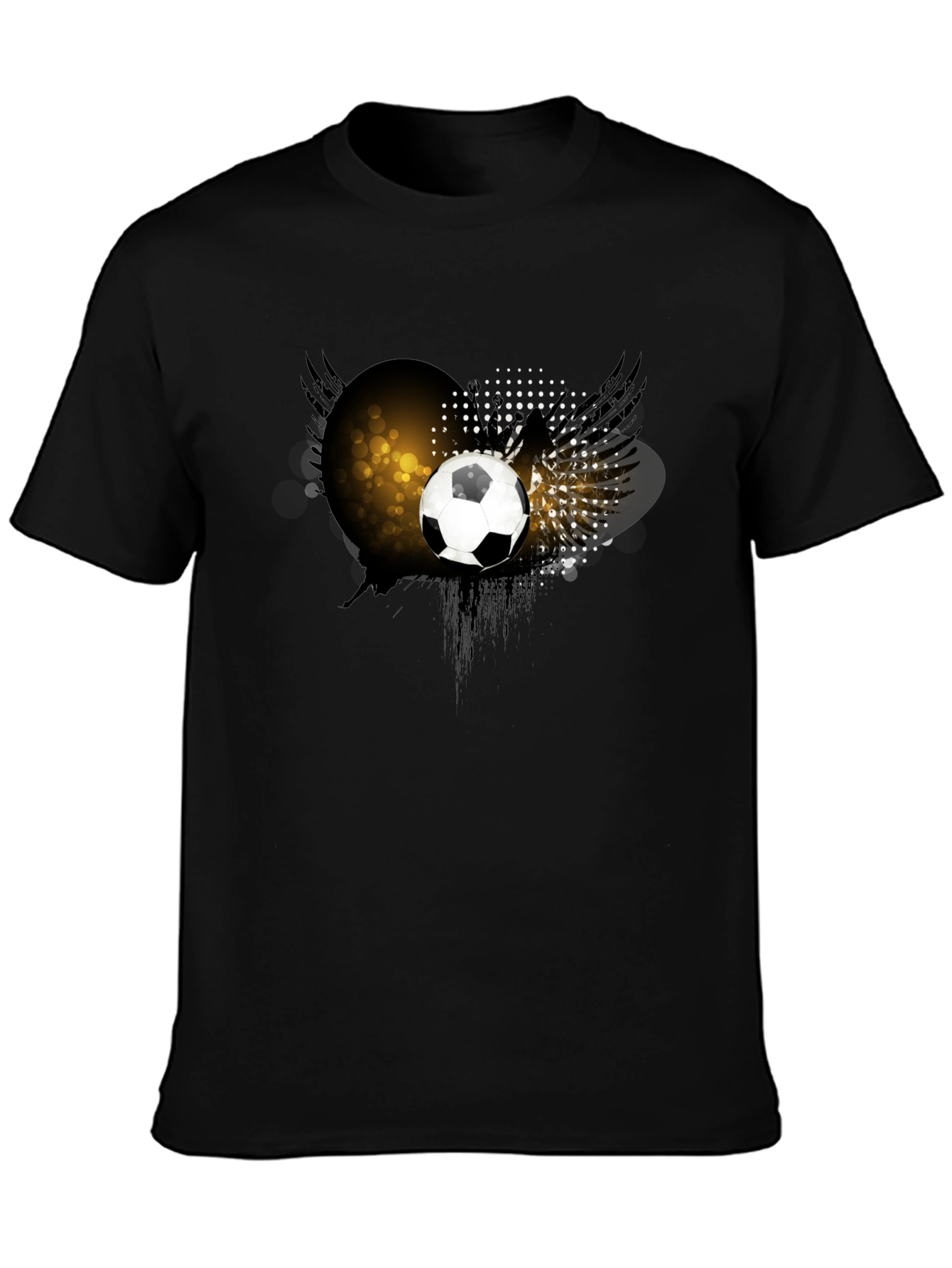 Soccer Ball Graphic T-Shirt - Black