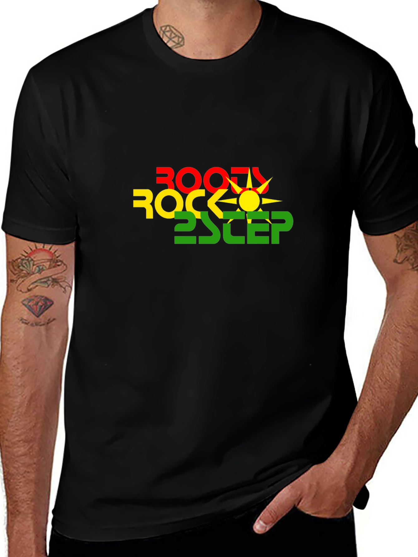 Booty Rock 2Step Black Graphic T-Shirt