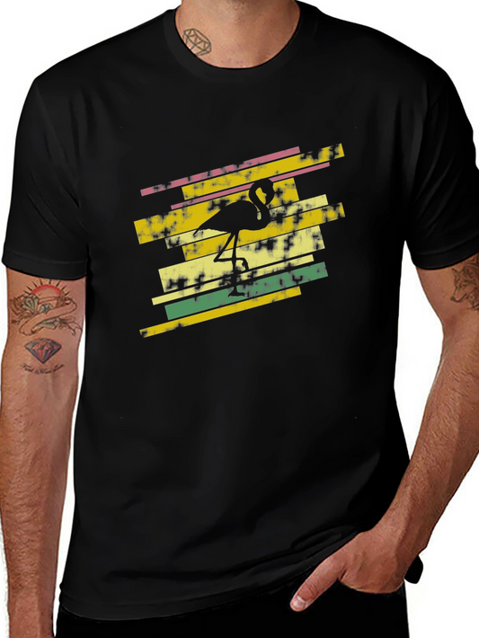 Flamingo Graphic Black T-Shirt